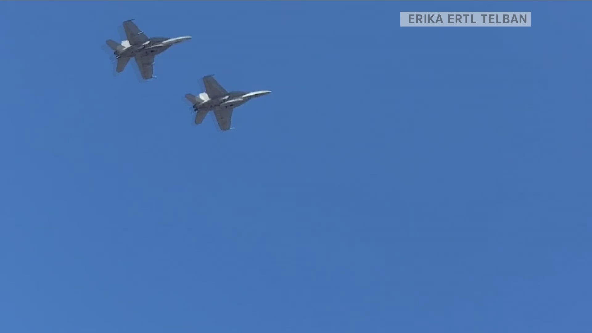 Two F-18 Super Hornet fighter planes flew over the stadium following the national anthem before the 1 p.m. start Sunday.