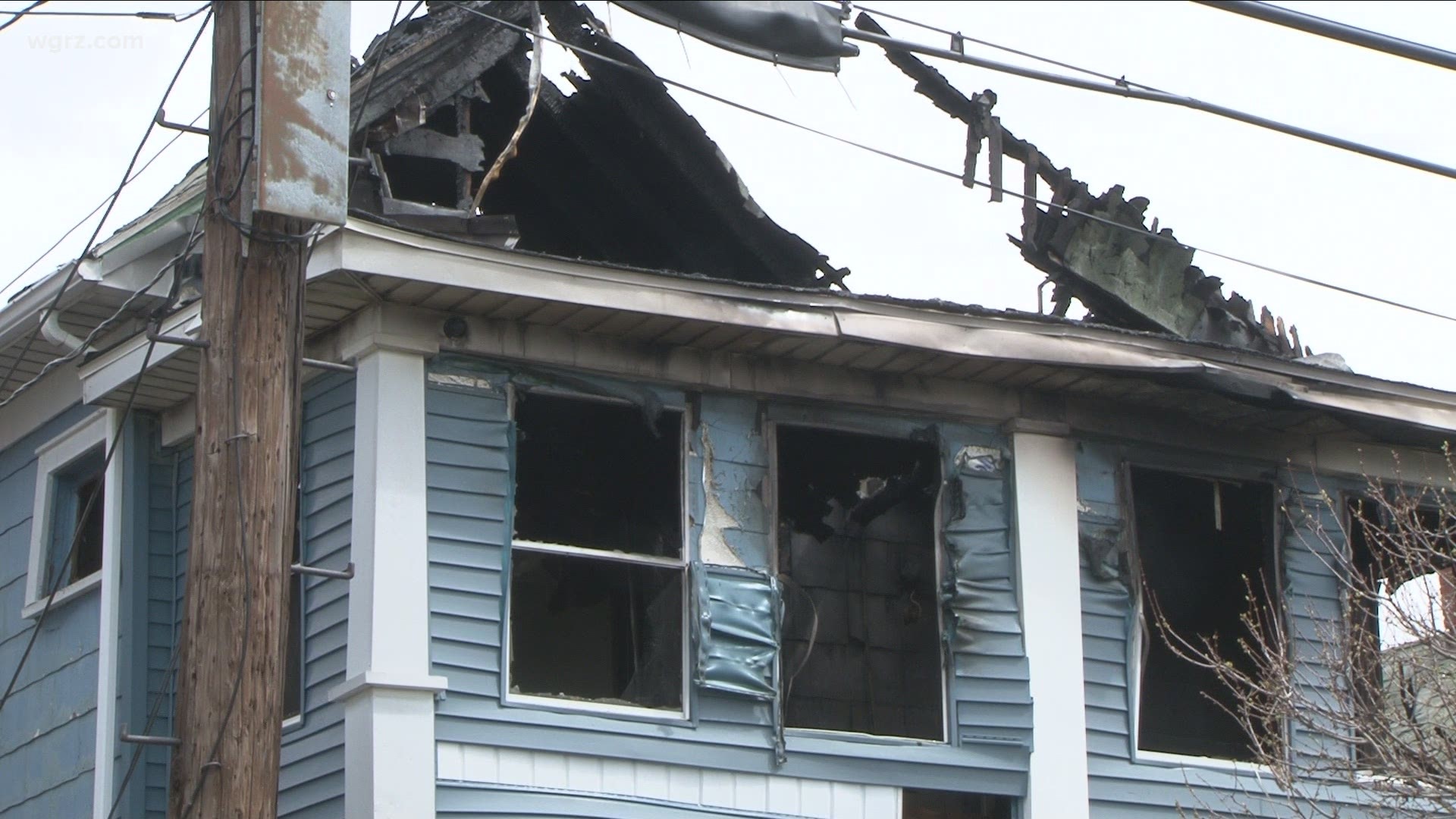 Three adults are getting help from the Red Cross today after their Philadelphia street home was badly damaged by fire Saturday night.