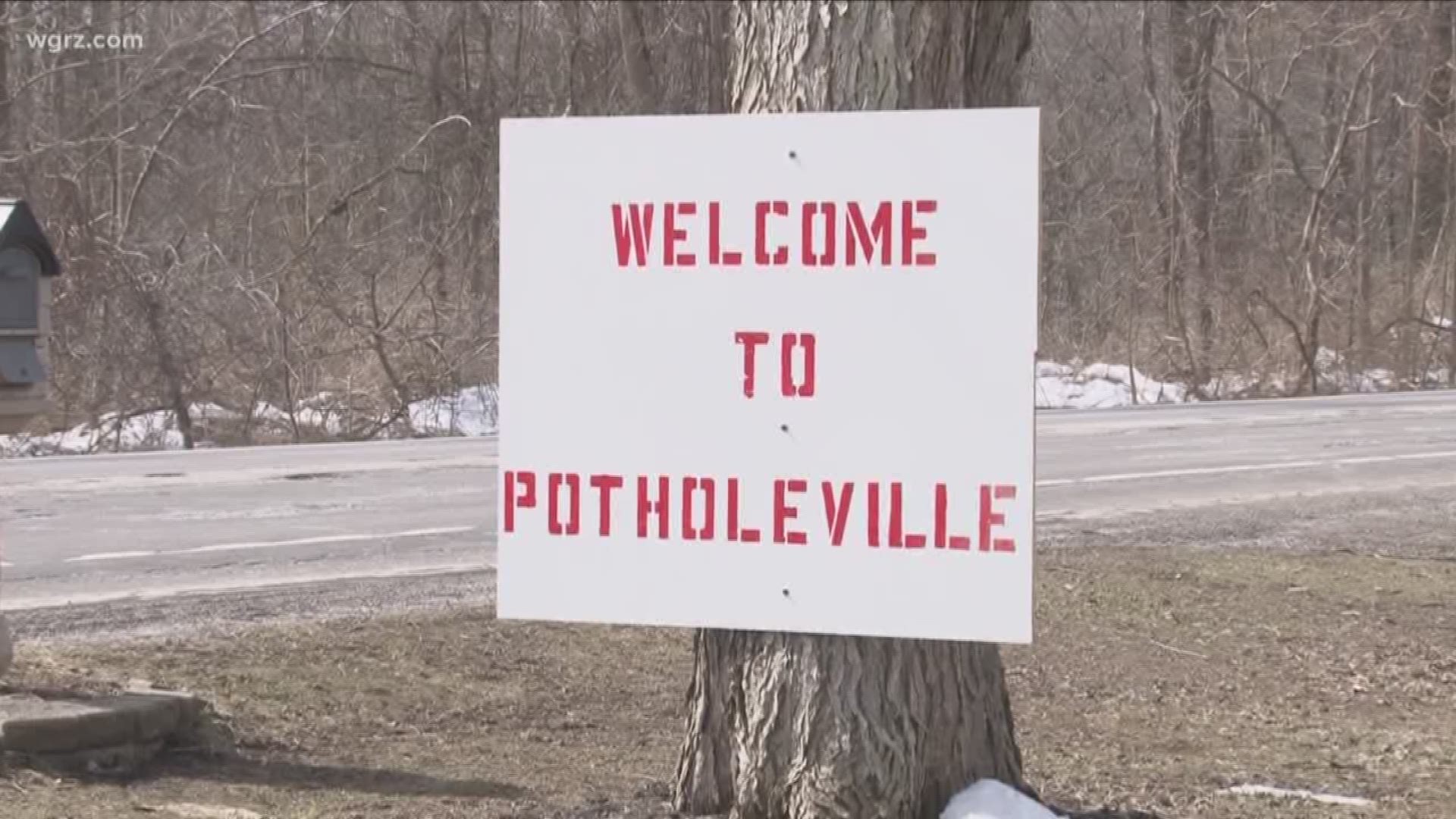 "Potholeville" Gets A New Sign