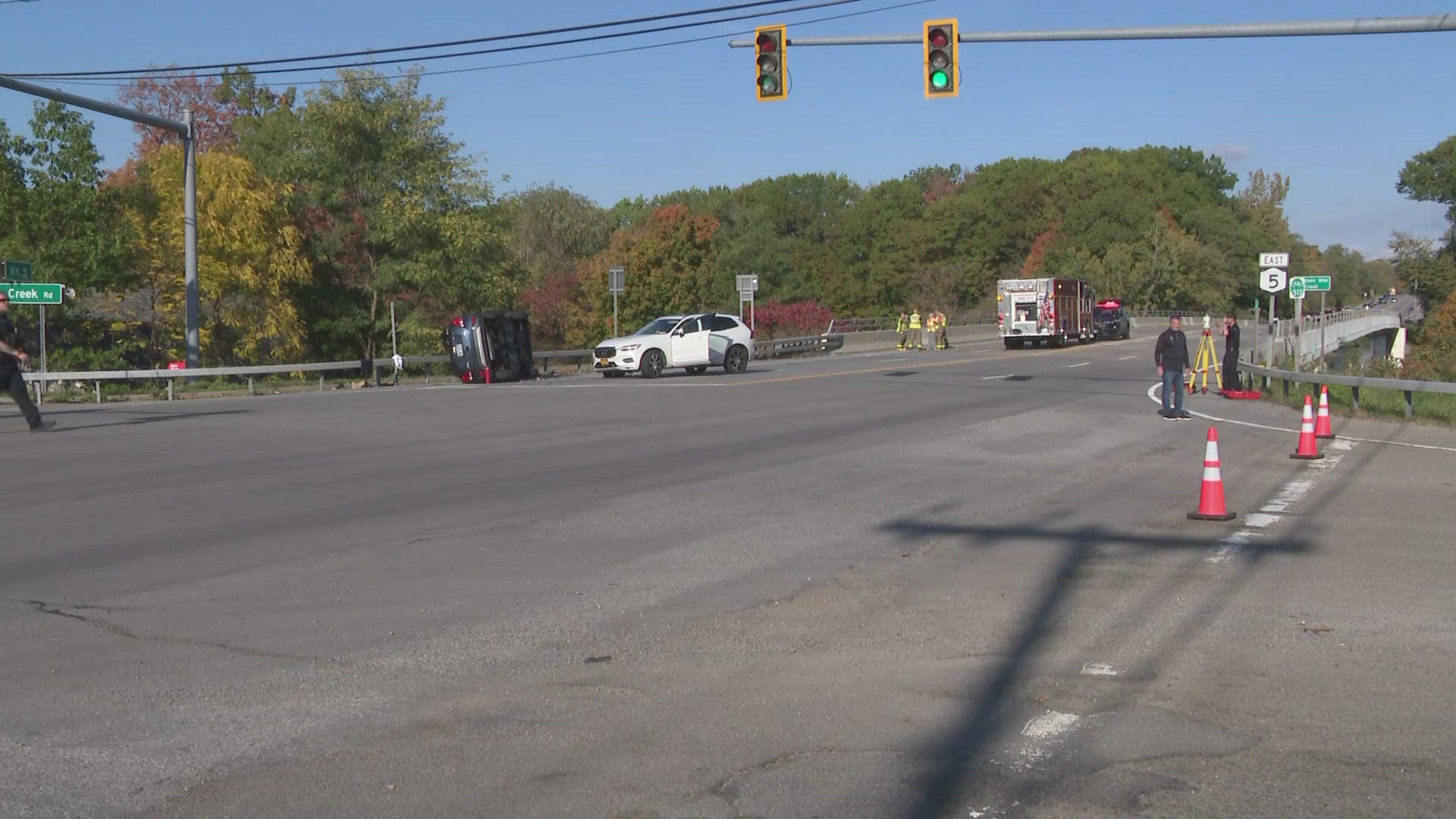 Two taken to ECMC after crash on Route 5 | wgrz.com