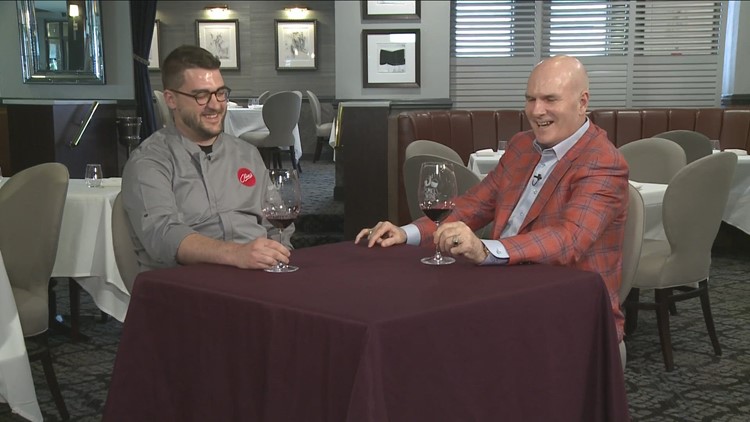 Kevin LoVullo chats with Executive Chef Chris Keller at Oliver's Restaurant