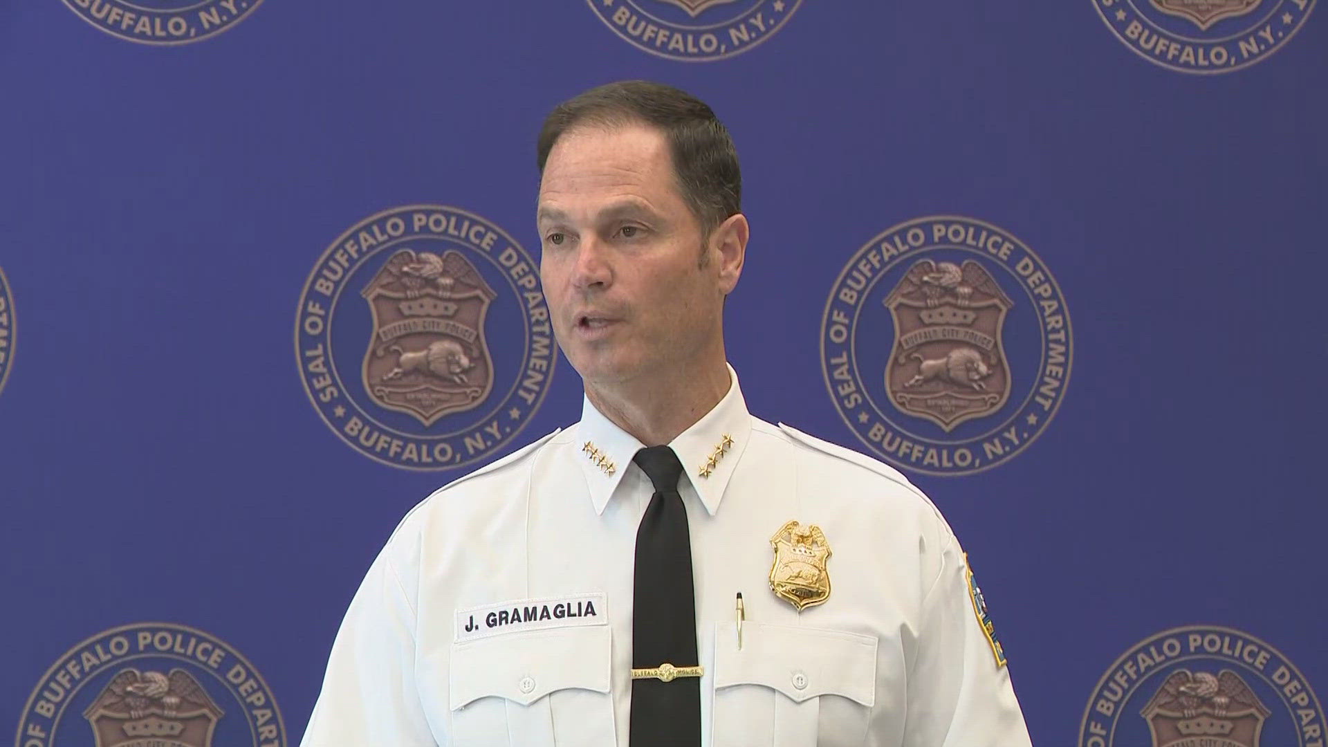 Buffalo Police Commissioner Joseph Gramaglia provided an update on student assaulted at MLK, Jr. Park.