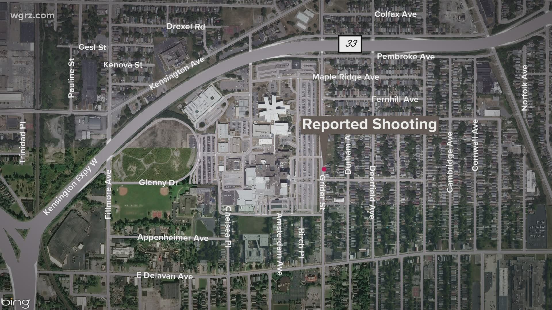 Police say the shooting happened near Grider Street and Litchfield Avenue, which is right across the street from ECMC.