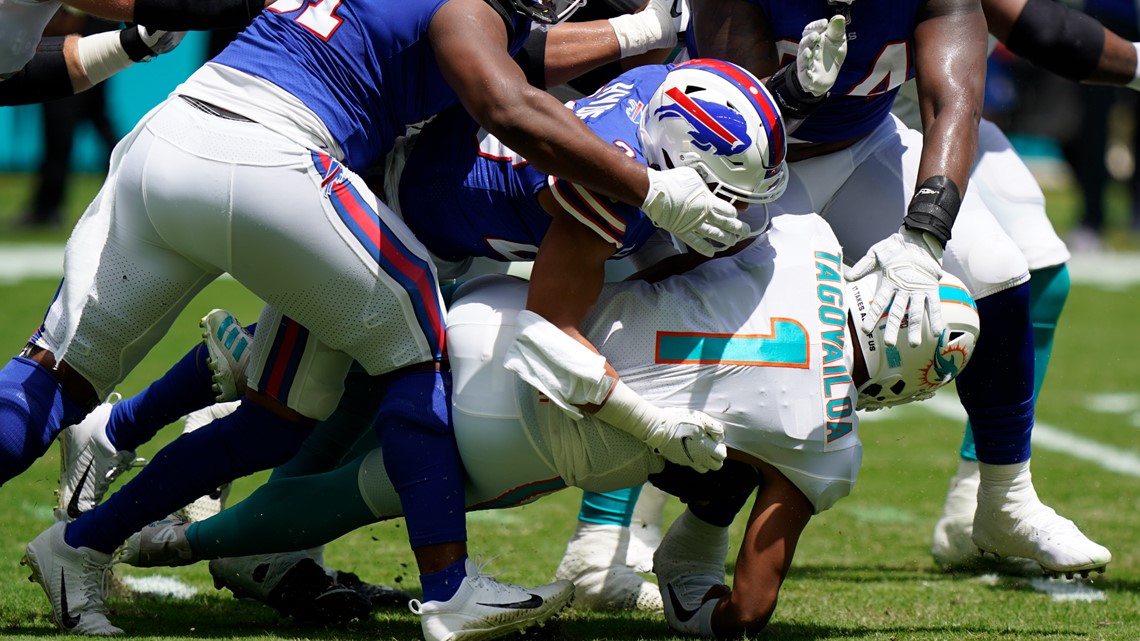 Buffalo Bills safety Micah Hyde (23) runs during the second half of an NFL  football game