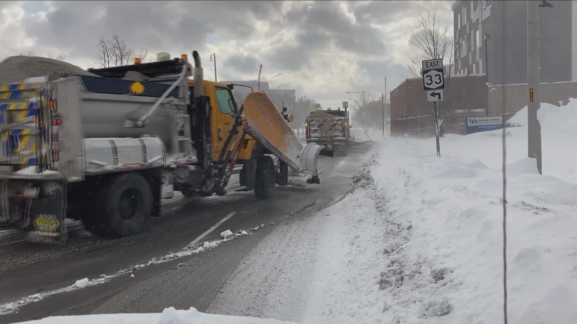 The county has 20 plows in the Southern Tier already and has 50 crews from the state on standby once snow begins falling in the rest of the county.