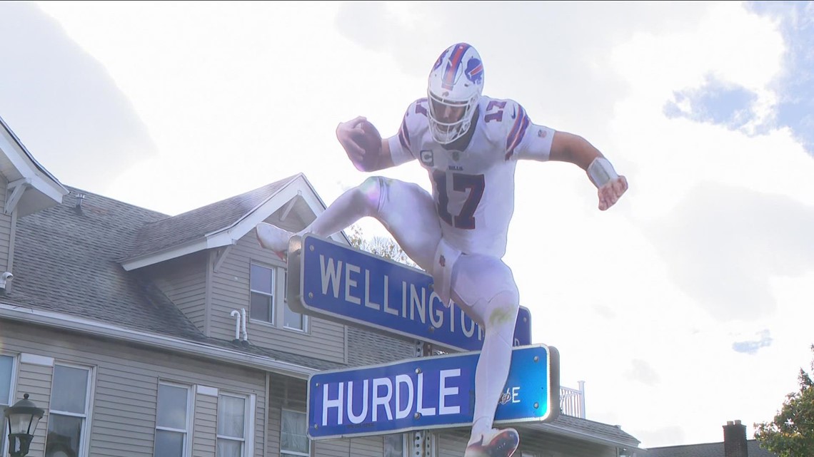 Josh Allen hurdle becomes a mural at Rochester Public Market