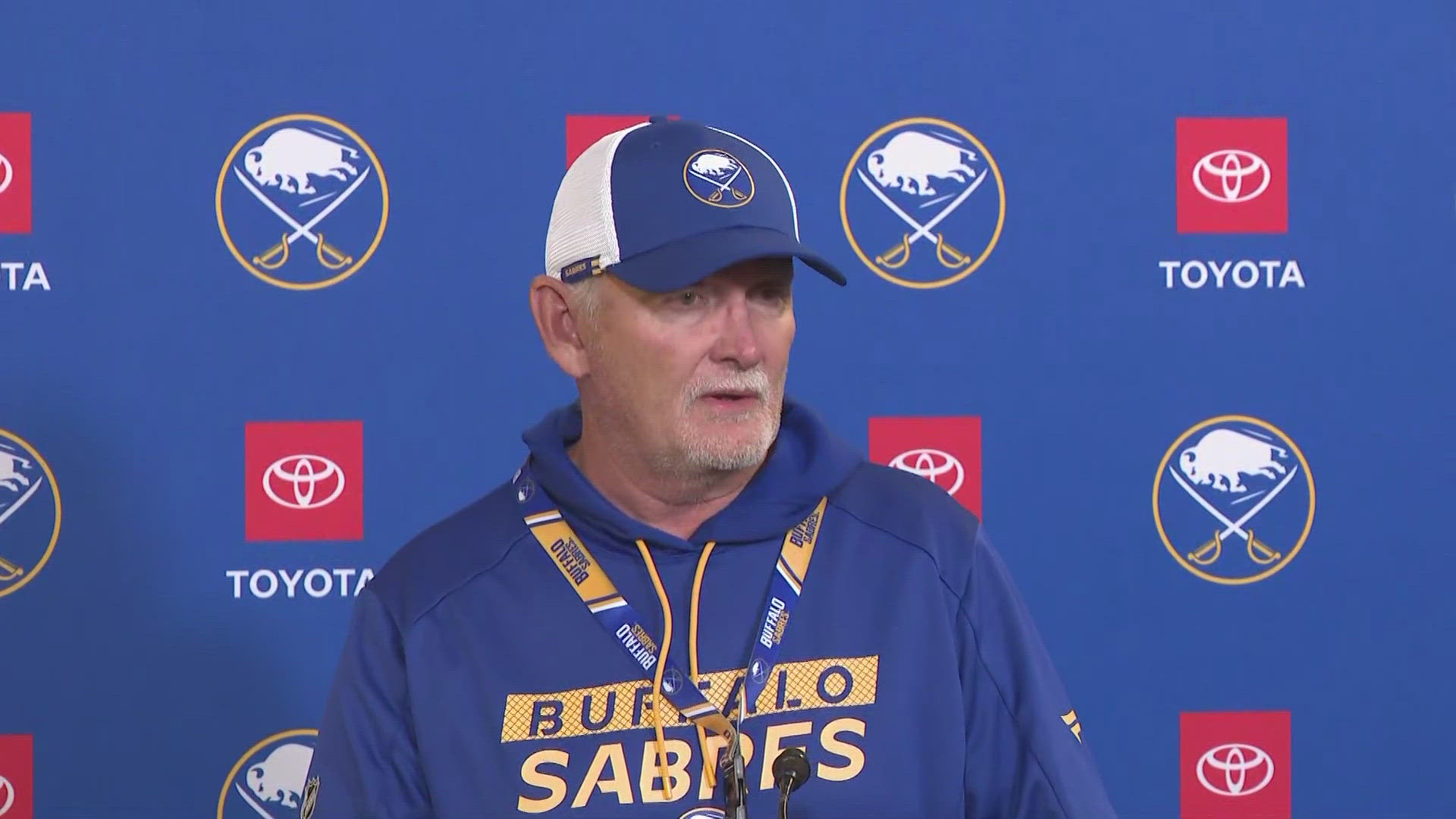 Buffalo Sabres Head Coach Lindy Ruff talks about the first day of training camp.