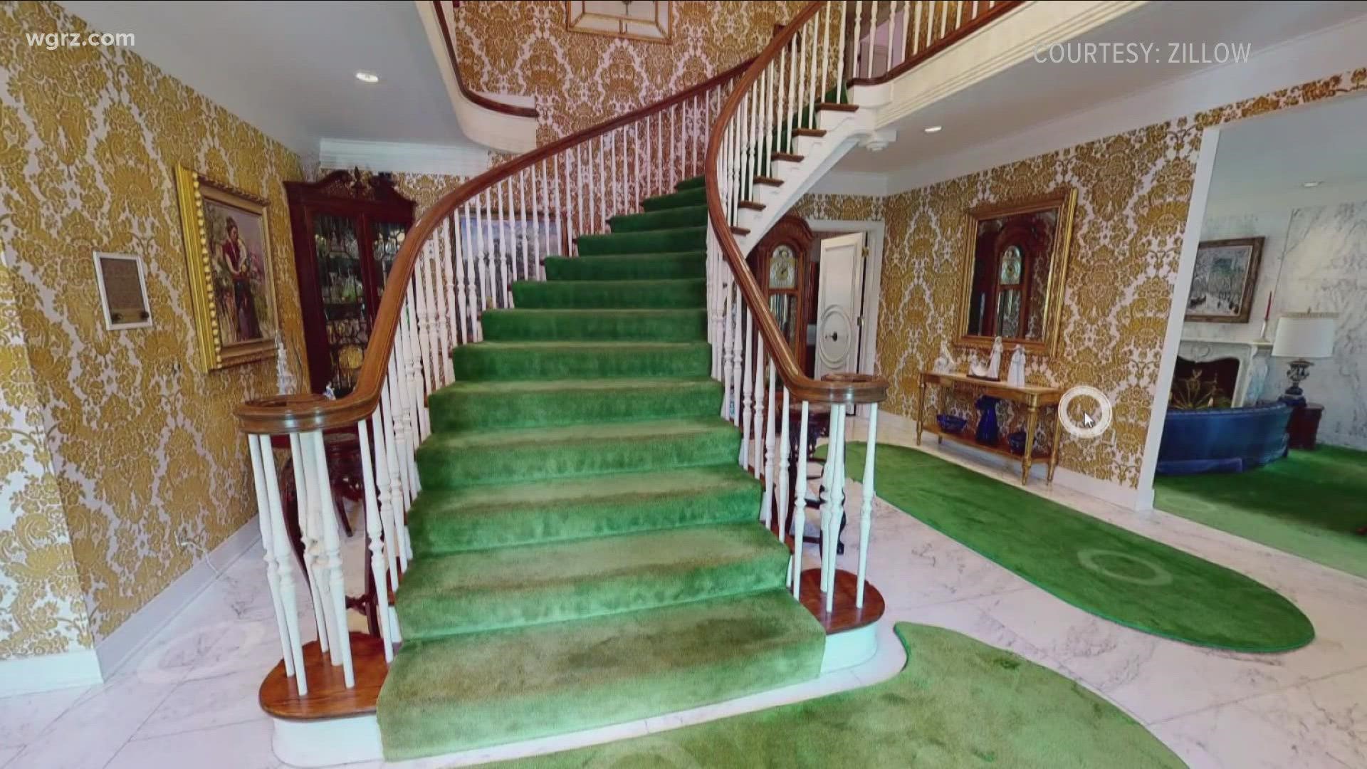 What makes this house special is how it is a virtual time capsule, with nearly every room carpeted in colors from the past.....