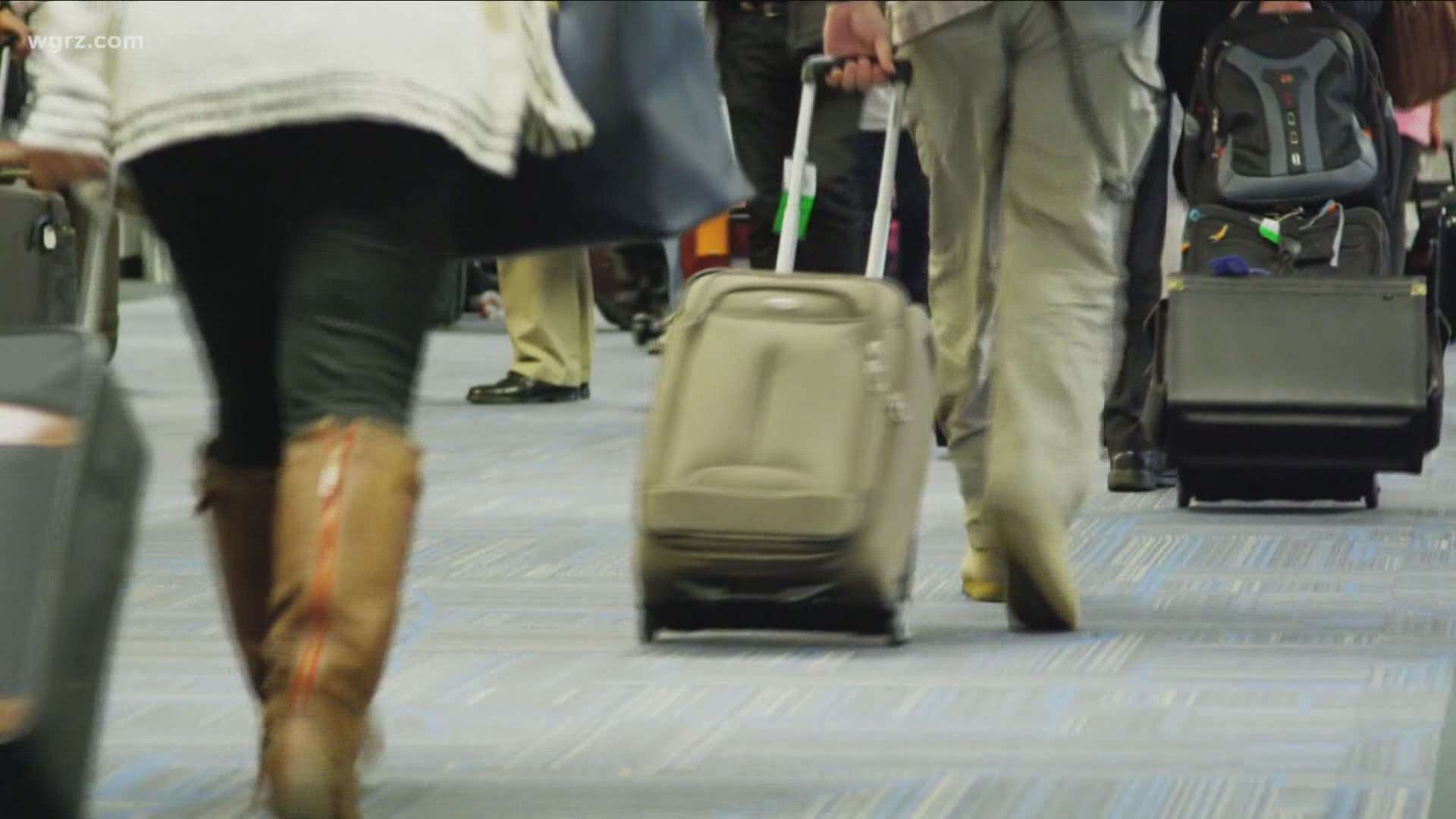 The NFTA says the Buffalo airport saw a slight uptick this week for Christmas, but on average they're only seeing 30-percent of their usual travel.