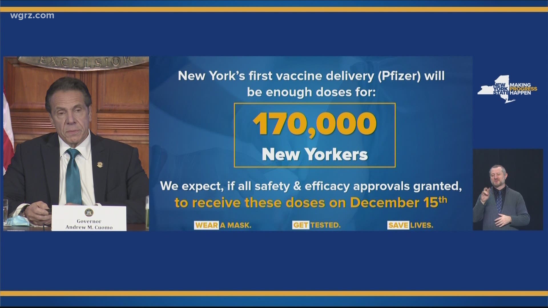 NYS to receive 170K vaccines by December 15th