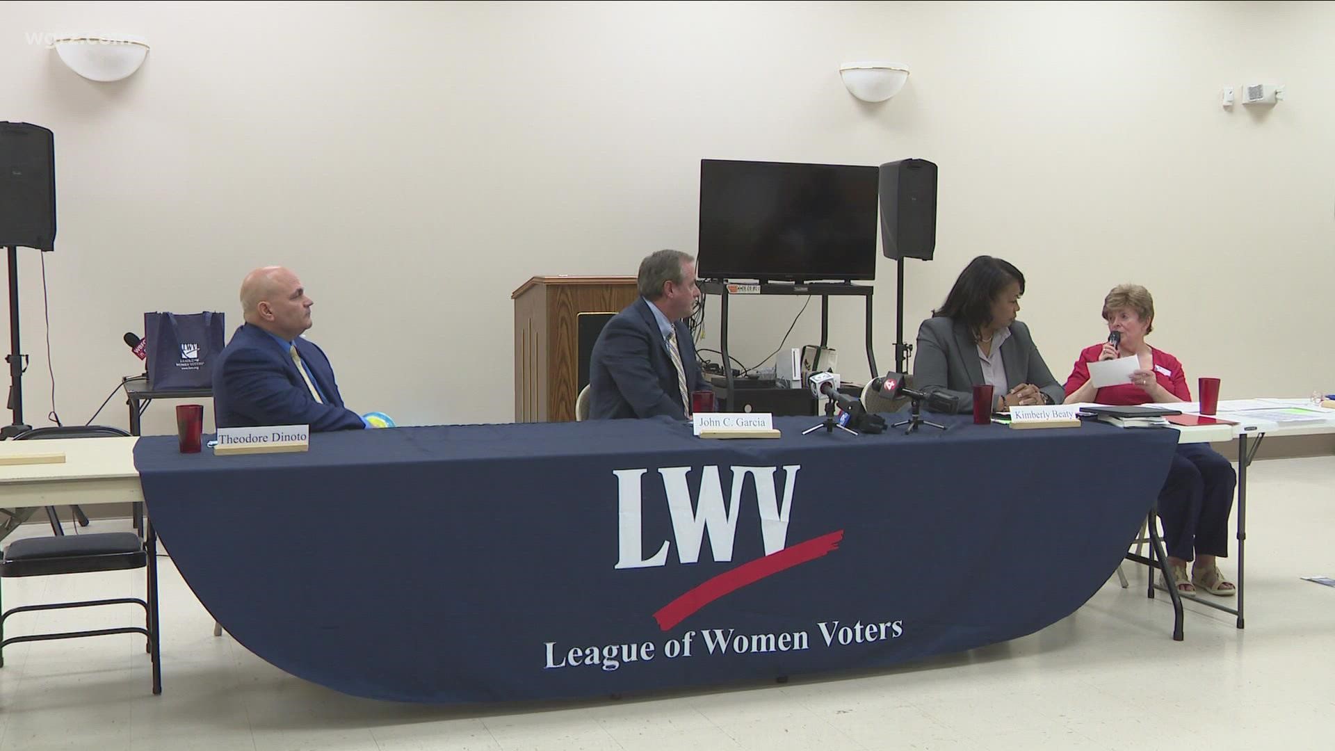 The 3 candidates had the chance to talk to voters directly at a forum in East Aurora. Current sheriff Tim Howard is not running for re-election.