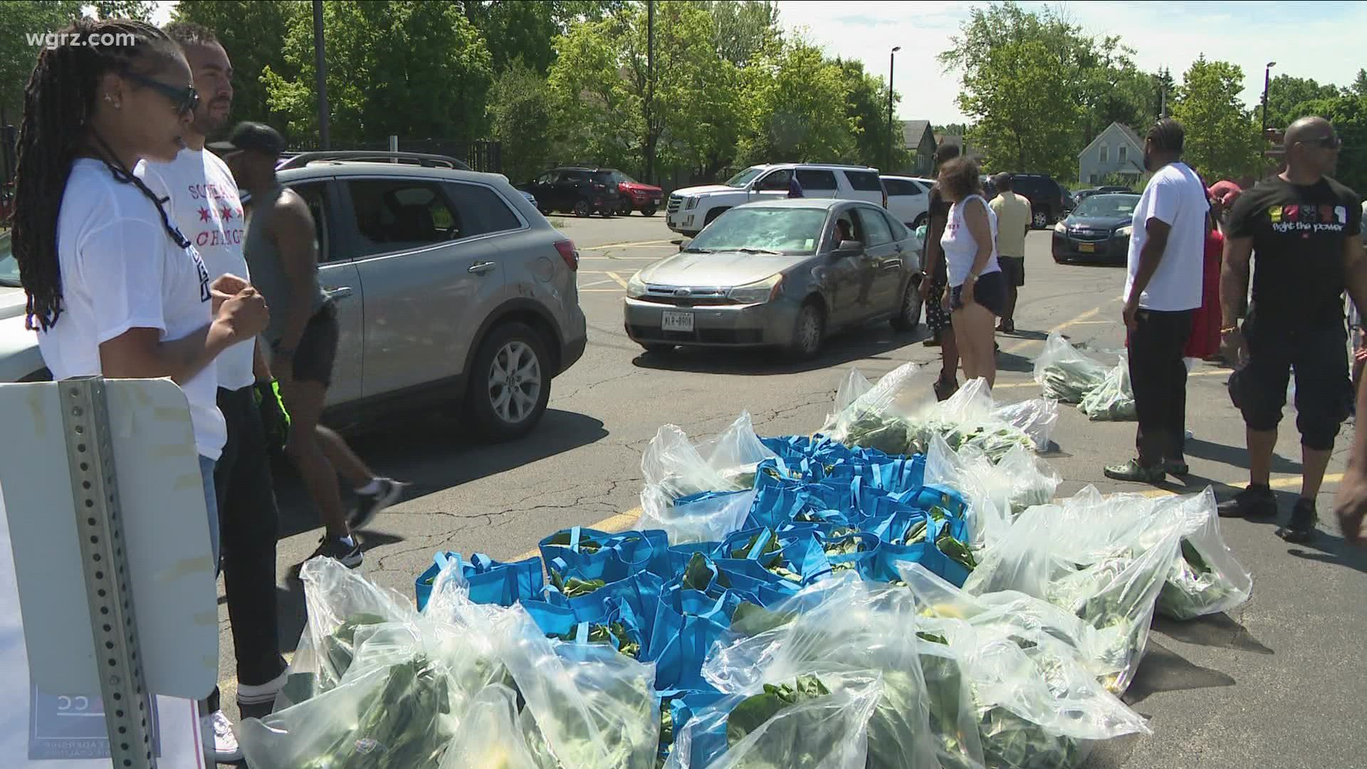 Open Buffalo held a food drive this afternoon in an area of the city dealing with poverty and a lack of access to healthy food.