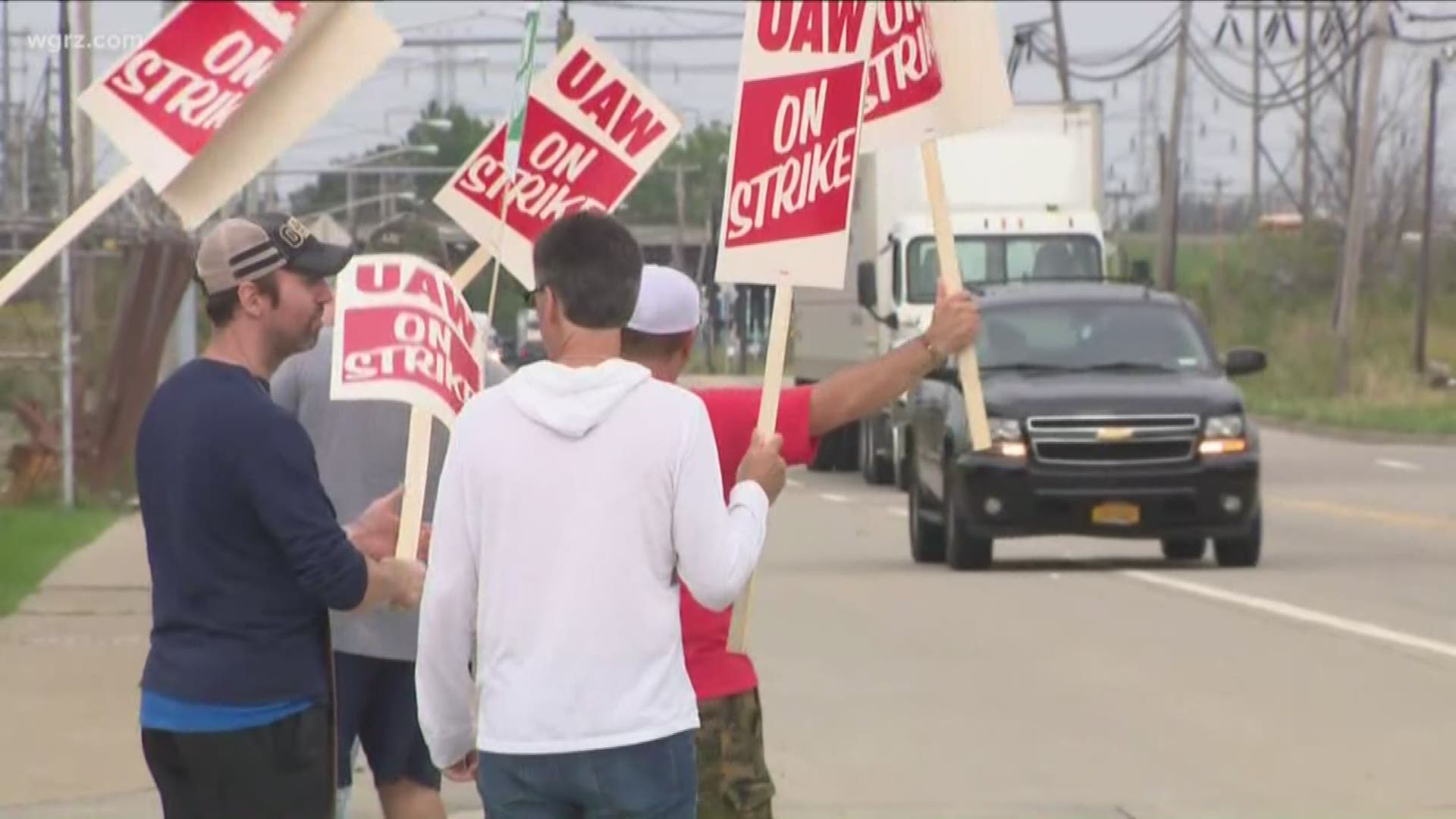 Starting at midnight - workers walked out of the job - picking up signs - demanding wage increases and profit sharing...
