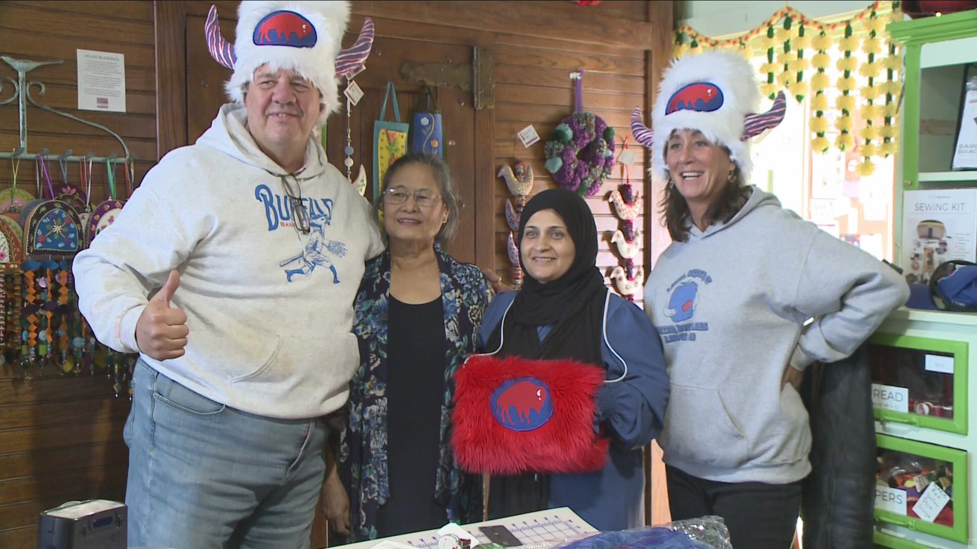 The hats have started to be manufactured locally at the Niagara Street Textile Art Center, which is committed to empowering immigrant and refugee women.