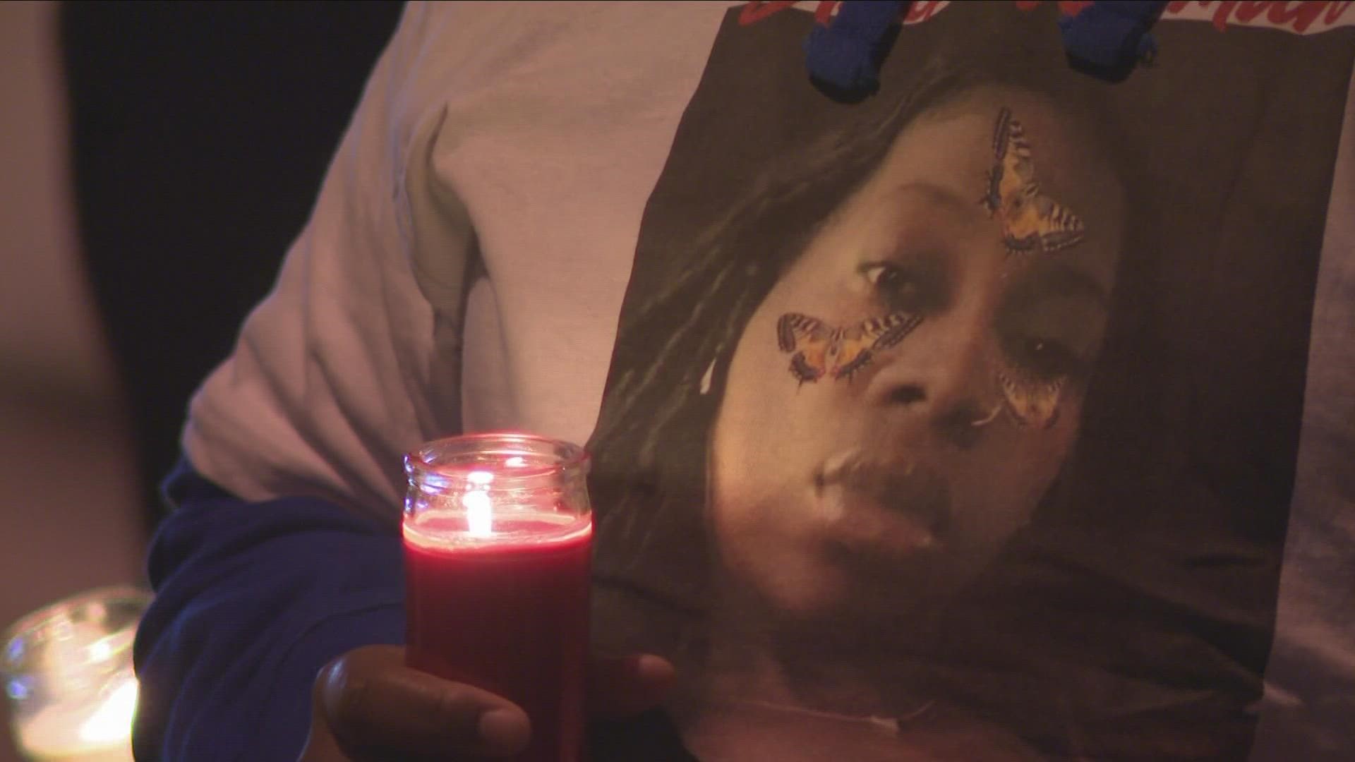 A vigil was held for 22-year-old Anndel Taylor, who died in her car, waiting for help during the December blizzard. 40 deaths were associated with the storm.