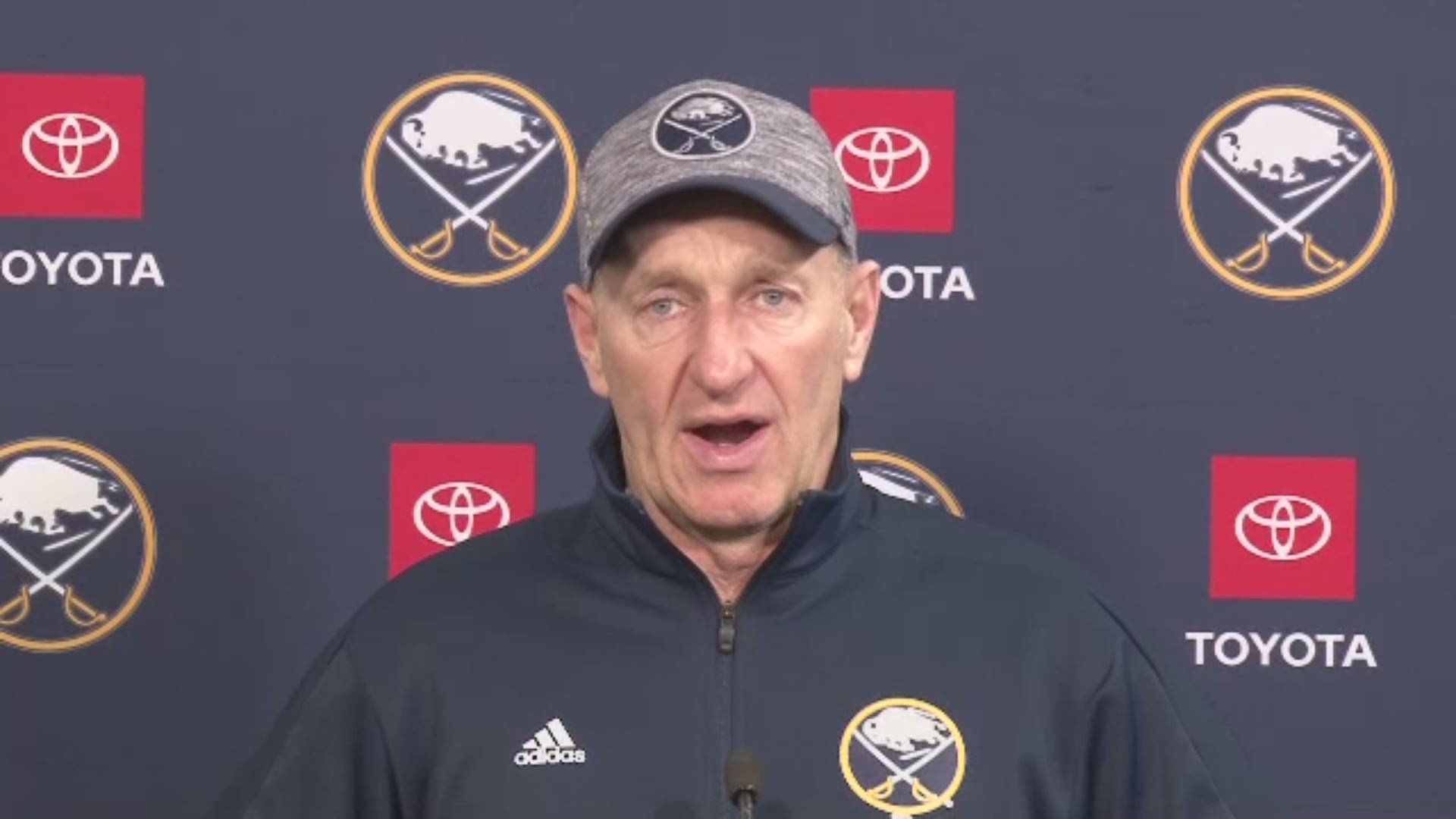 Sabres coach Ralph Krueger and captain Jack Eichel on the Sabres having nine of their next ten games at home.