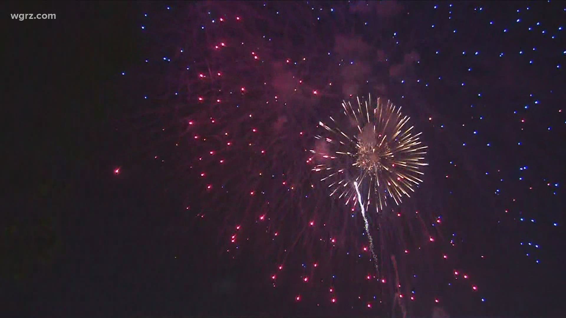 Lots of folks were out tonight celebrating with friends and family as they enjoyed scenic displays of fireworks across the sky.