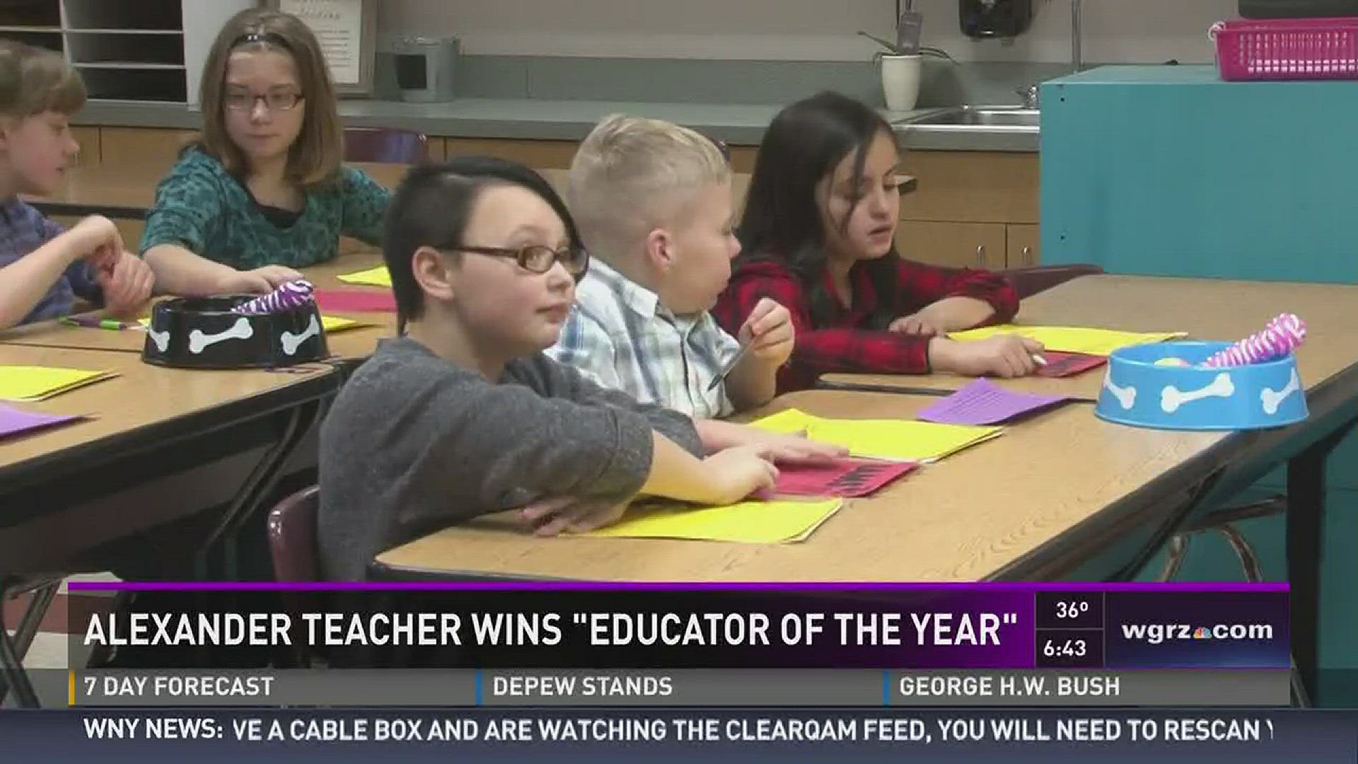 Daybreak's Heather Ly reports on a 5th grade teacher from Alexander who was awarded the "Educator of the Year" award.
