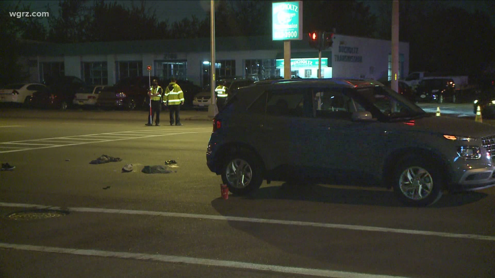 A juvenile was taken to Oishei Children's Hospital for treatment, and an adult was taken to Erie County Medical Center. Police say the driver is cooperating.