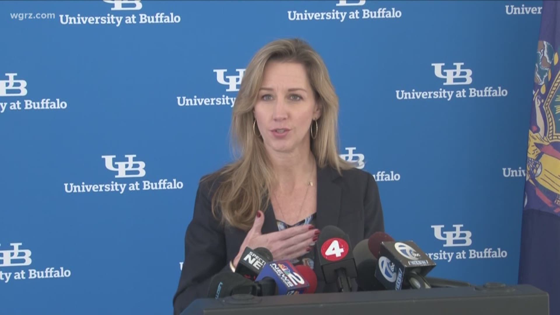 Michelle Gay spoke at UB Tuesday about losing her daughter in the Sandy Hook school shooting.