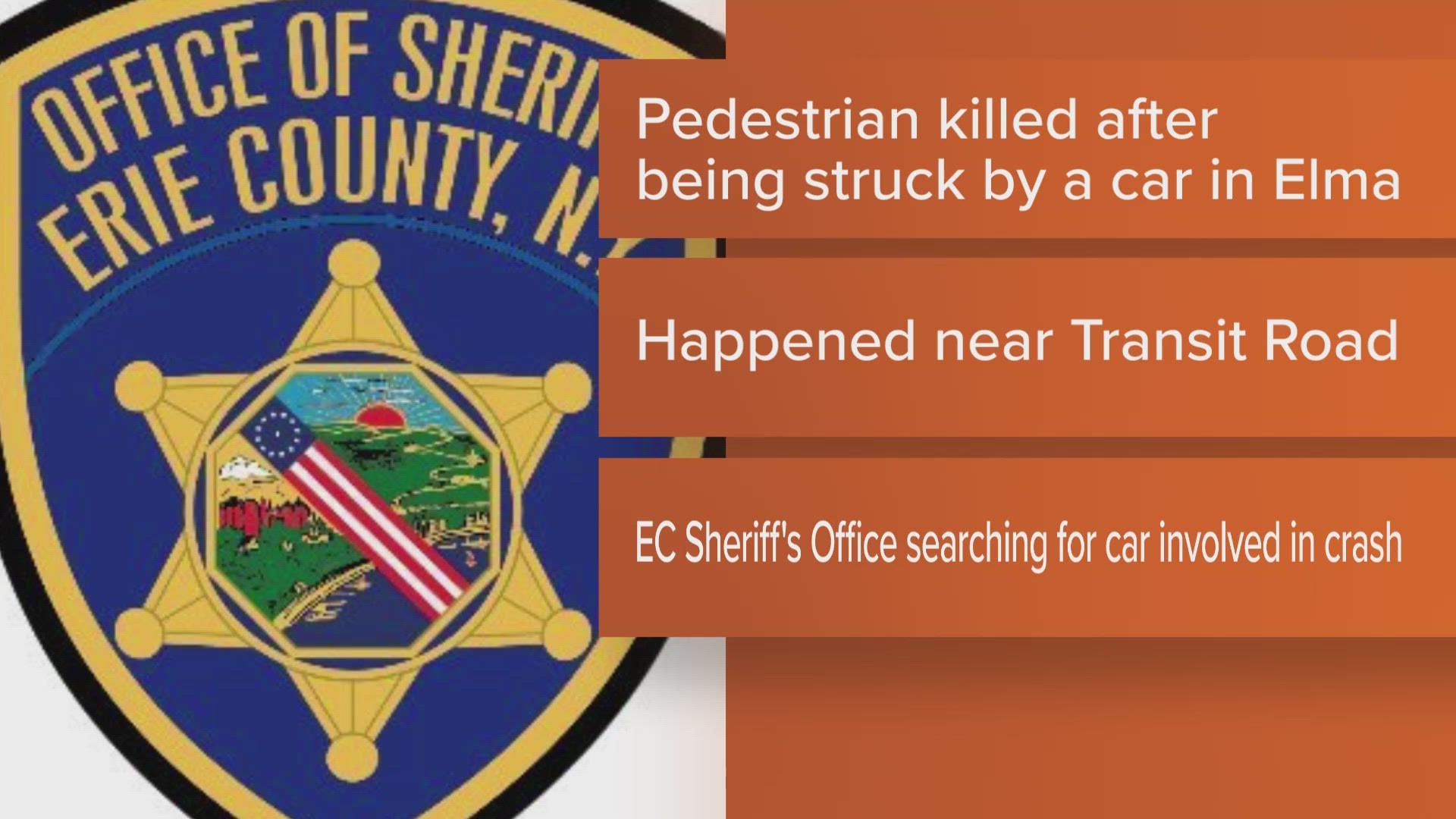 If you have any information about the crash, call the Erie County Sheriff's Office.
