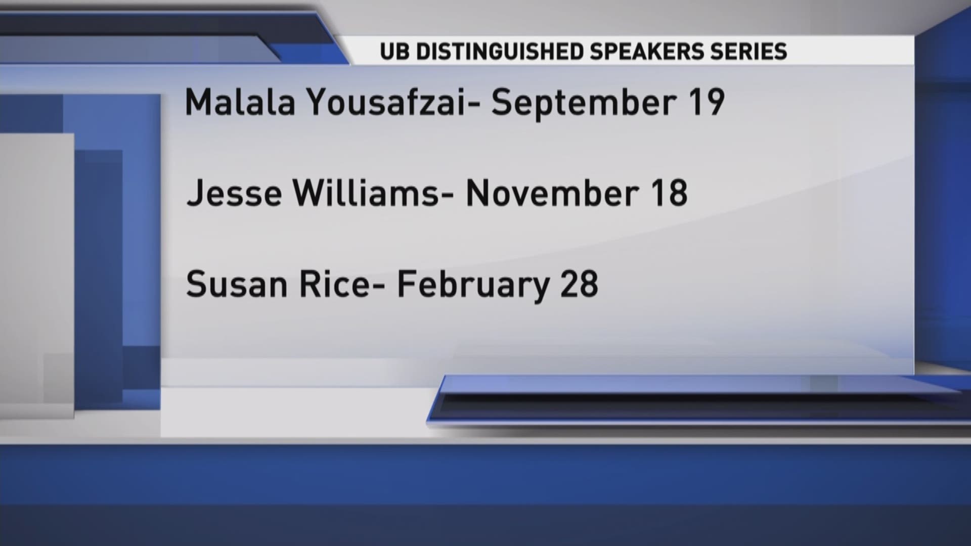 31st annual UB Distinguished Speakers Series announced