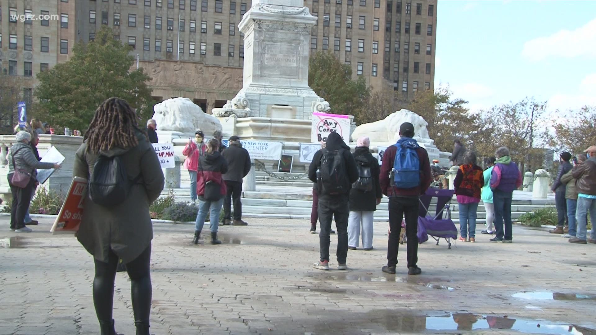 One of those marches was in Niagara Square this afternoon put together by the Western New York peace center.