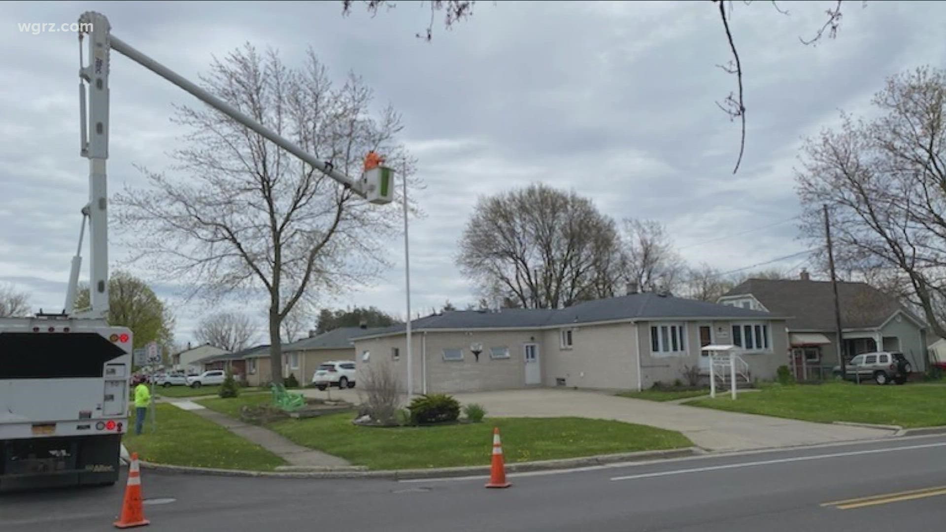 the use of town vehicles and staffers for any private property work including this flagpole repair - Wegner says he would help any town resident who requested help.