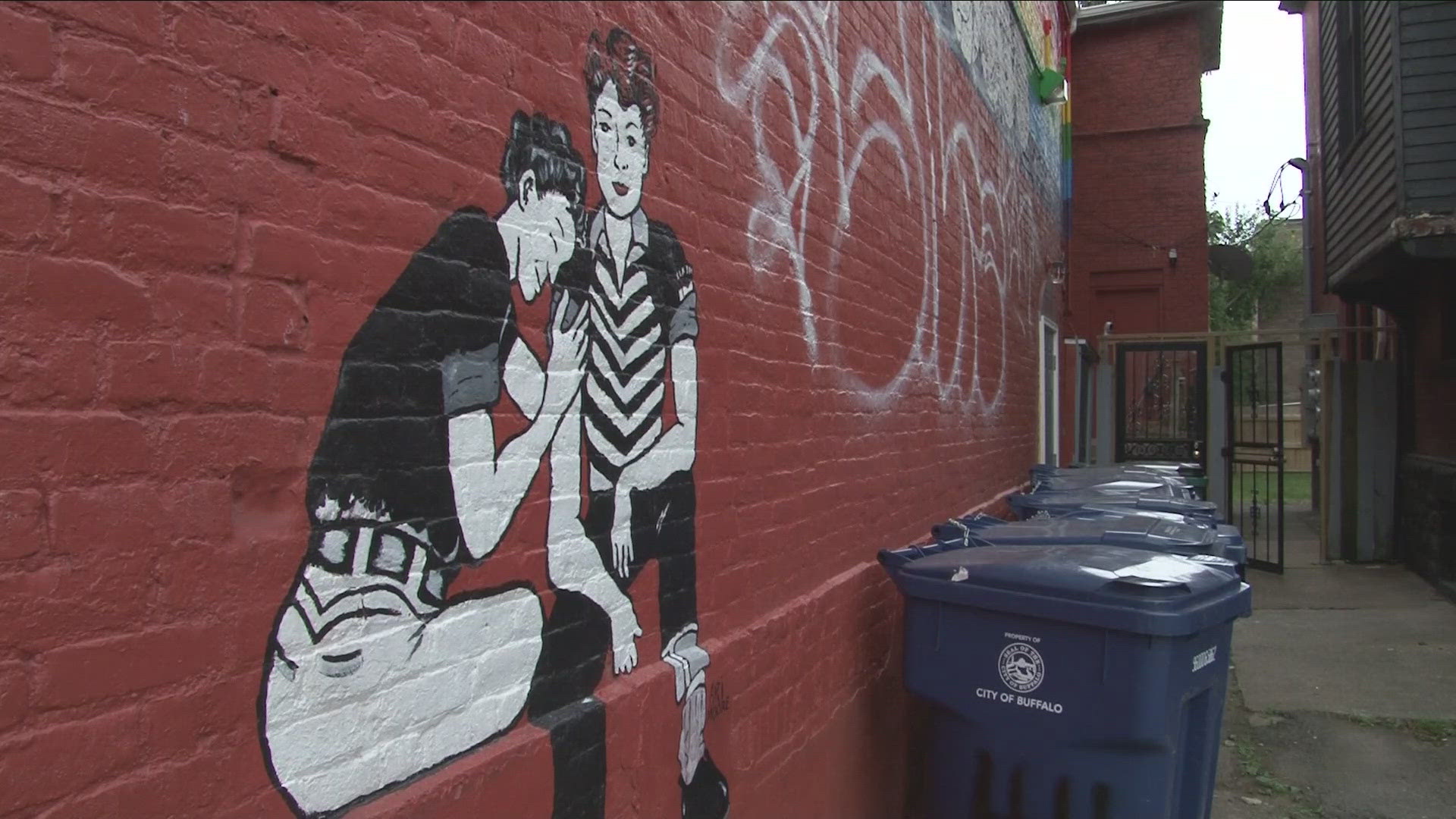 The "Stonewall Nation: WNY LGBT History Mural" is part of the Buffalo AKG's public art initiative, and it celebrates and recognizes key local and national figures.