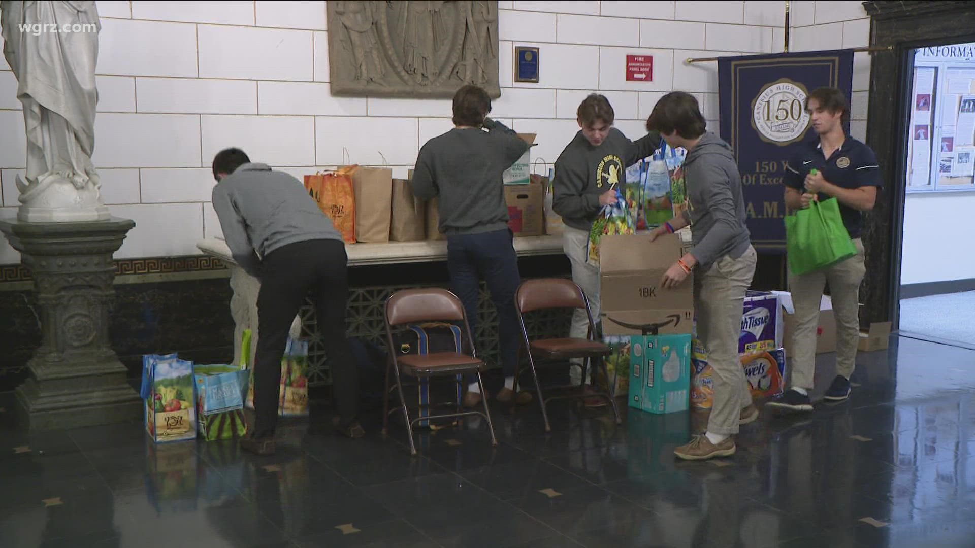 Canisius HS collects donations for East Side neighbors