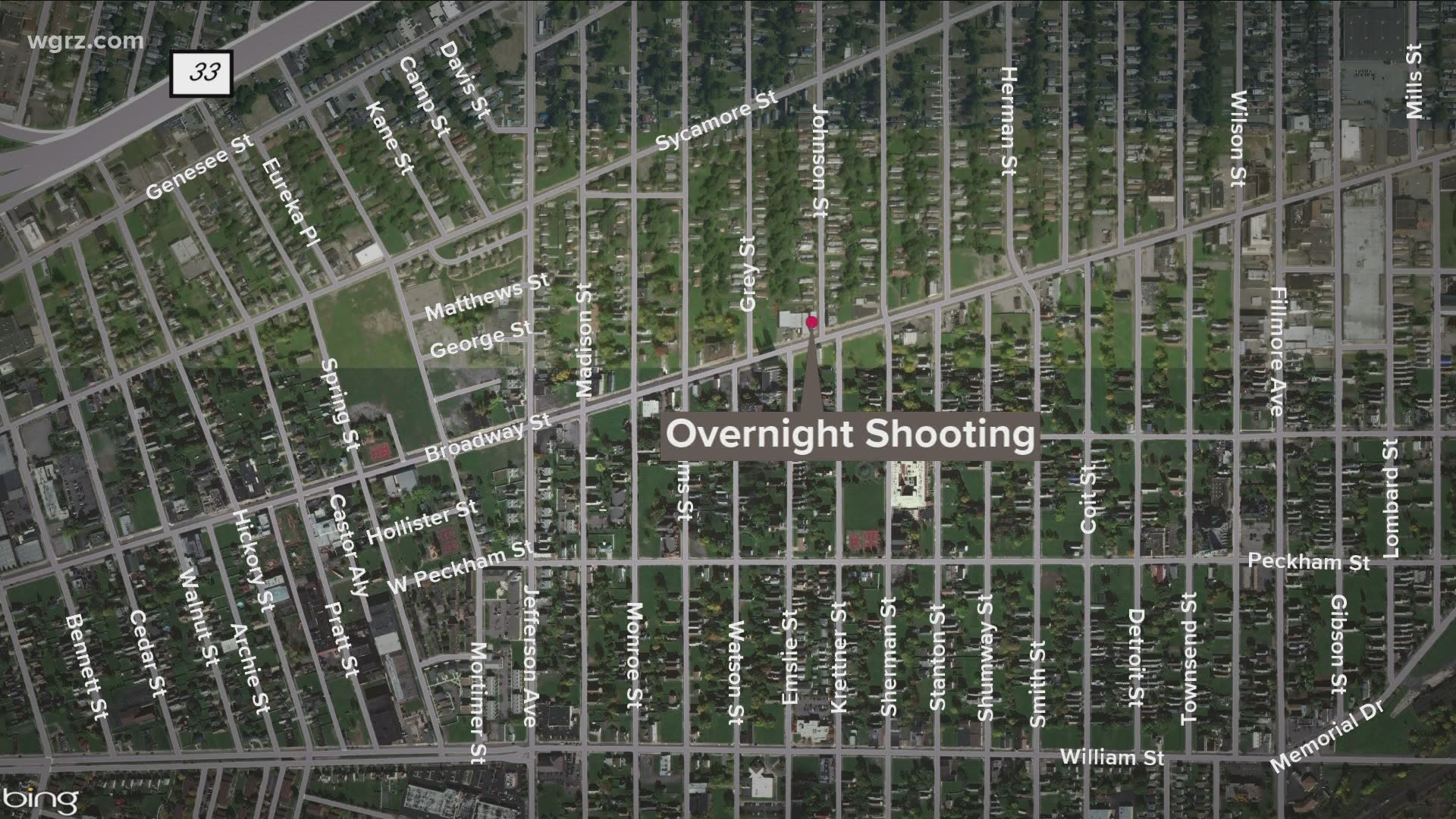 Buffalo police are investigating an overnight shooting that detectives believe happened near Broadway and Johnson Street.