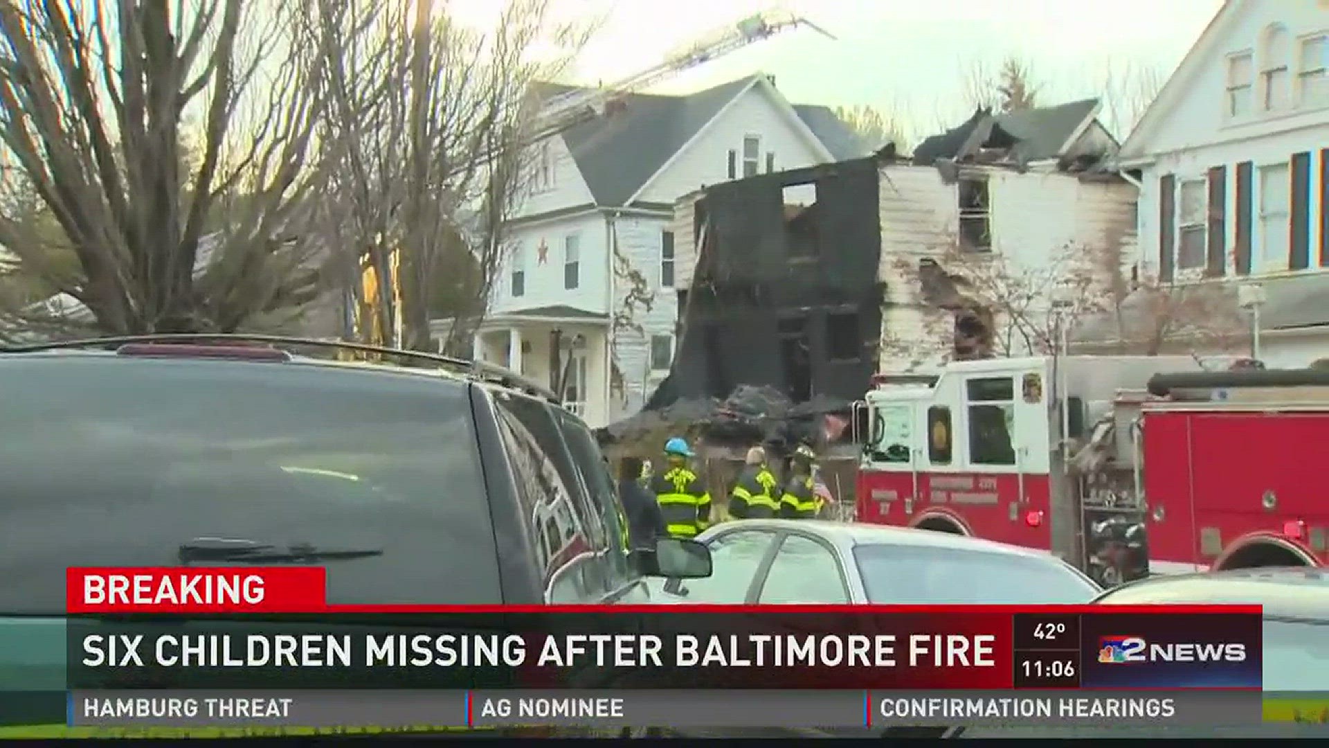 Six children missing after Baltimore fire