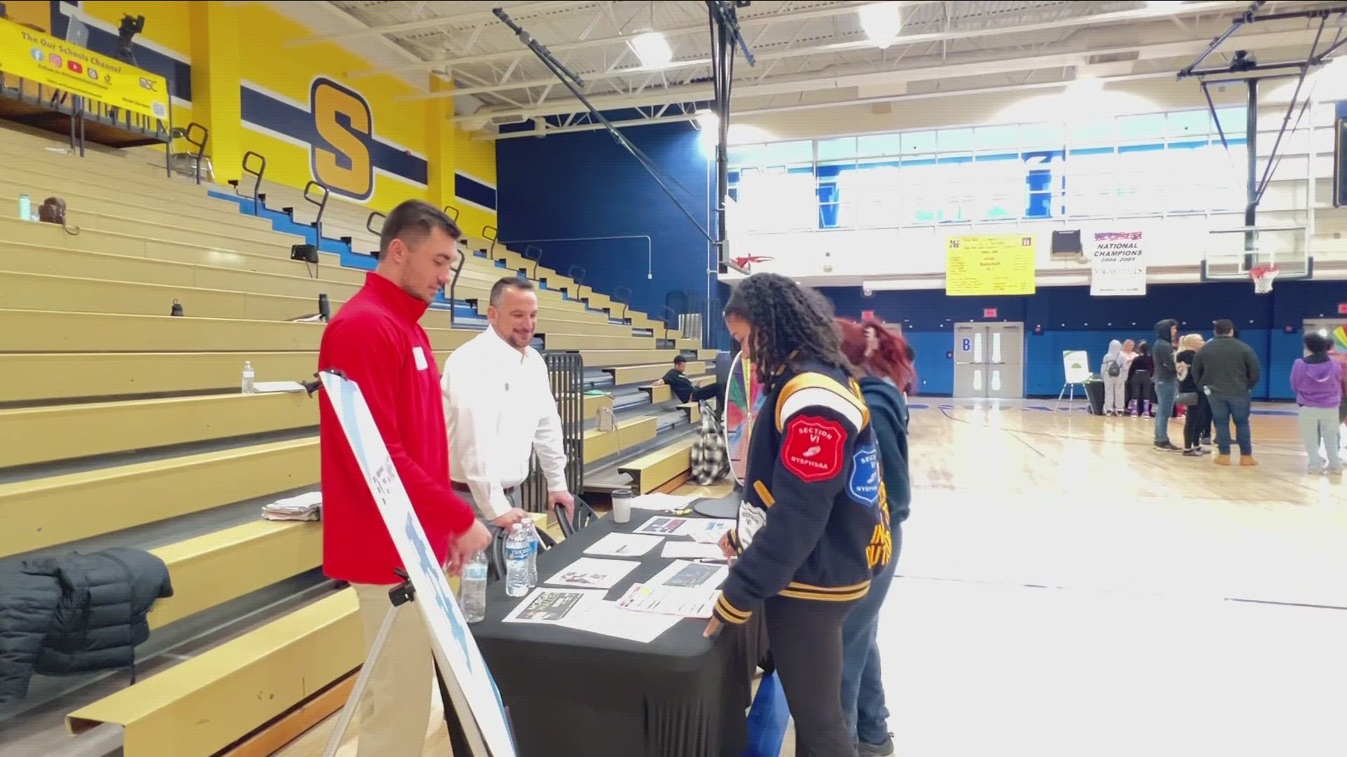 Niagara Falls High School learned about the power of money management. 
They were taught by leaders from Bank on Buffalo.