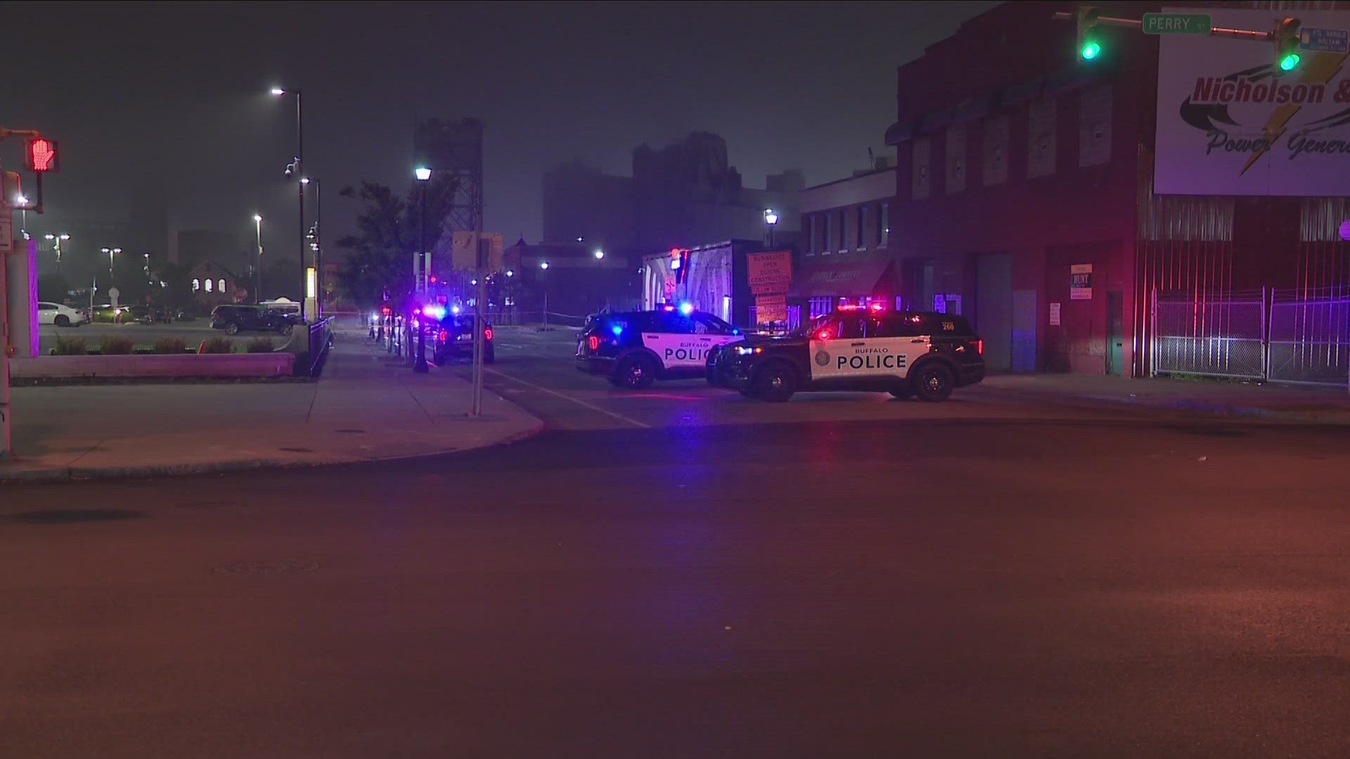 Detectives say two people, a 35-year-old male and a 26-year-old female, were shot while they were on the sidewalk.