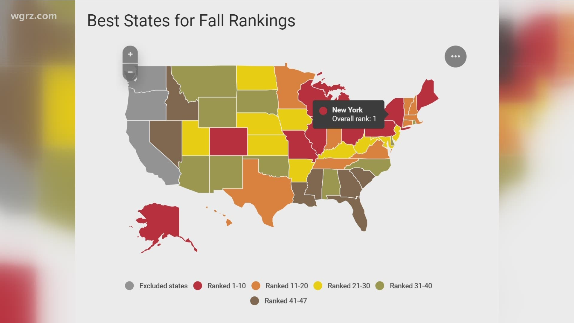 NY ranked #1 state to visit this fall