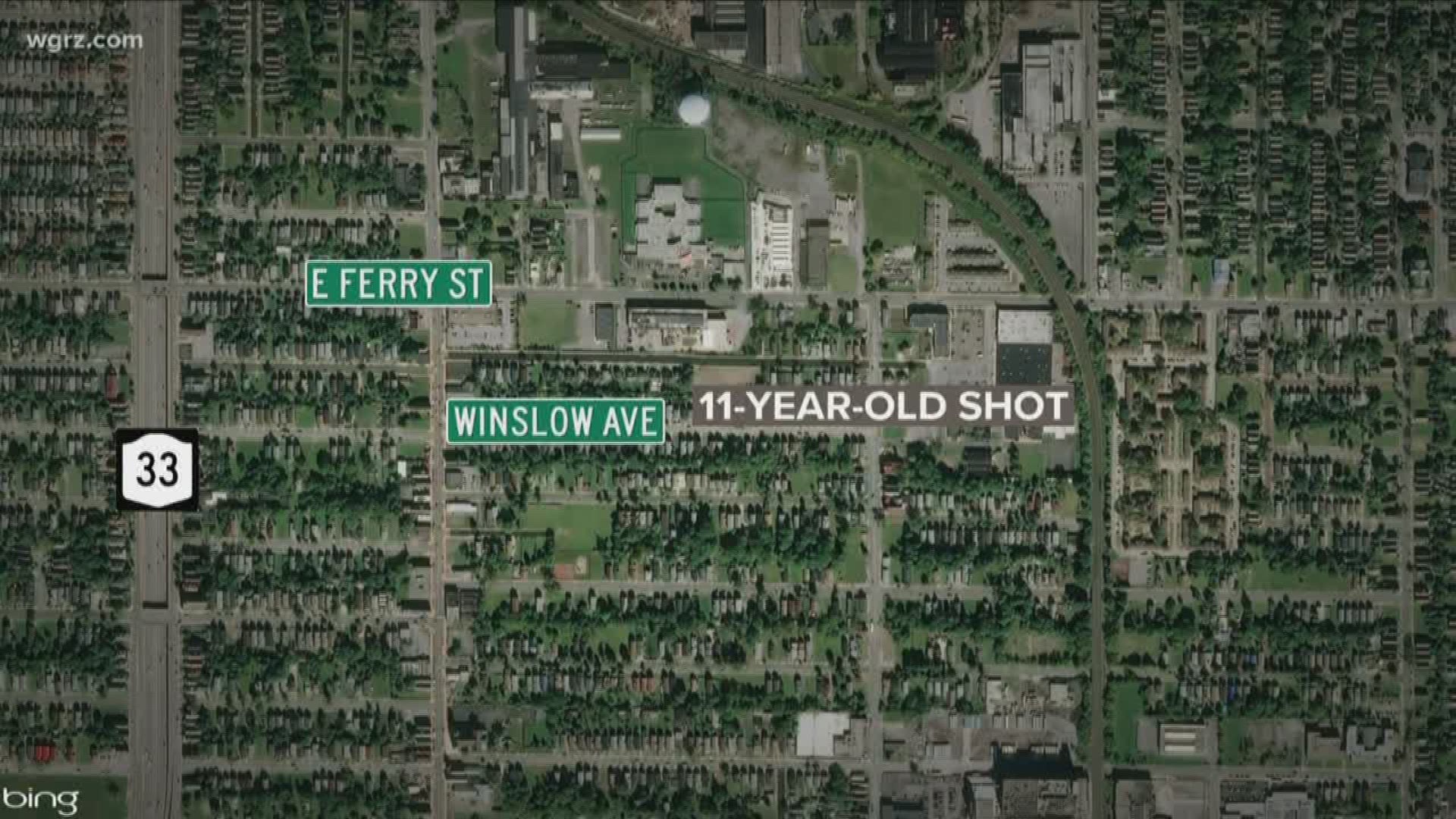 the girl was stable in the hospital after someone shot her in the leg on Winslow Avenue around midnight.