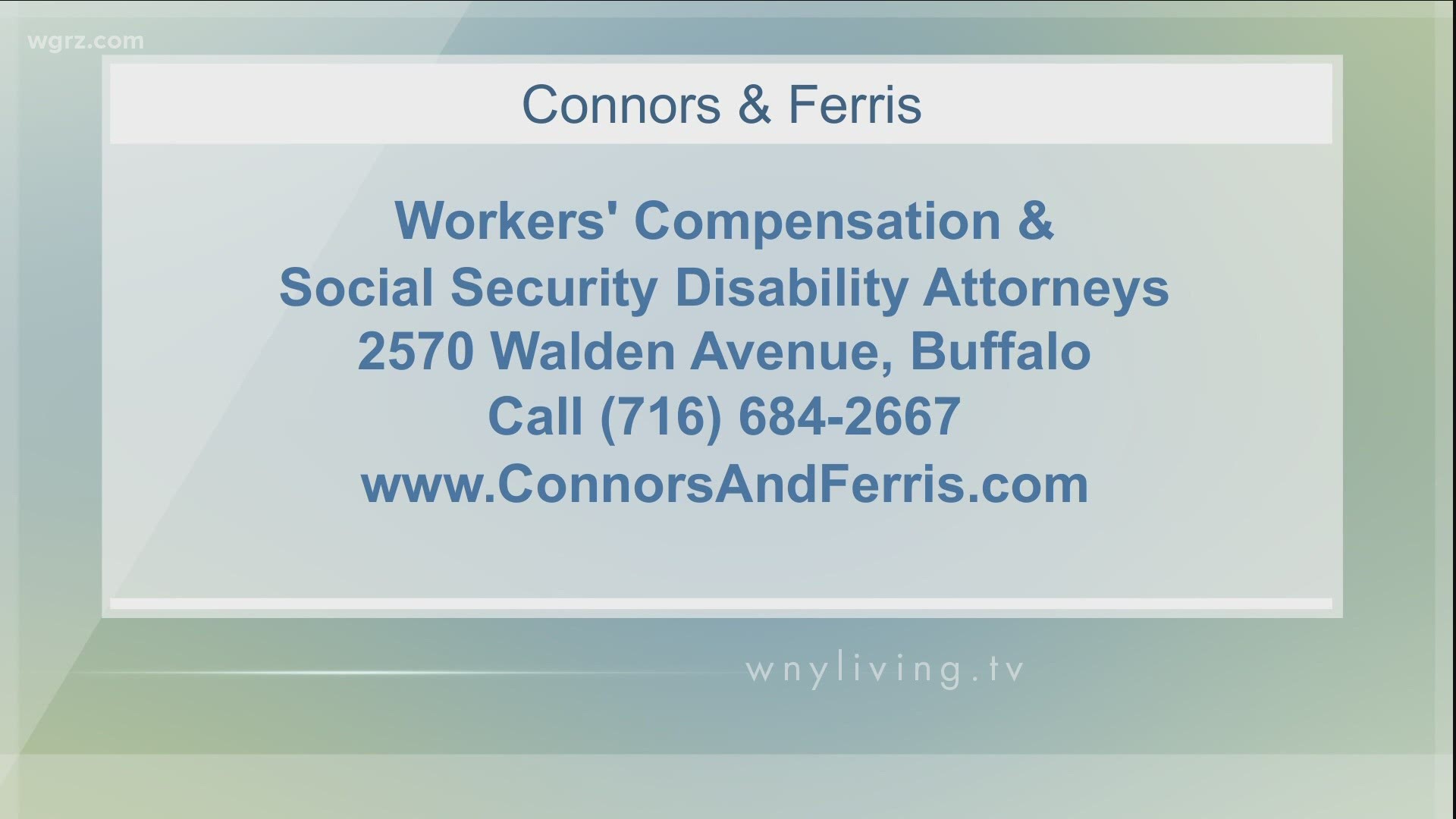 WNY Living - May 15 - Connors & Ferris (THIS VIDEO IS SPONSORED BY CONNORS & FERRIS)