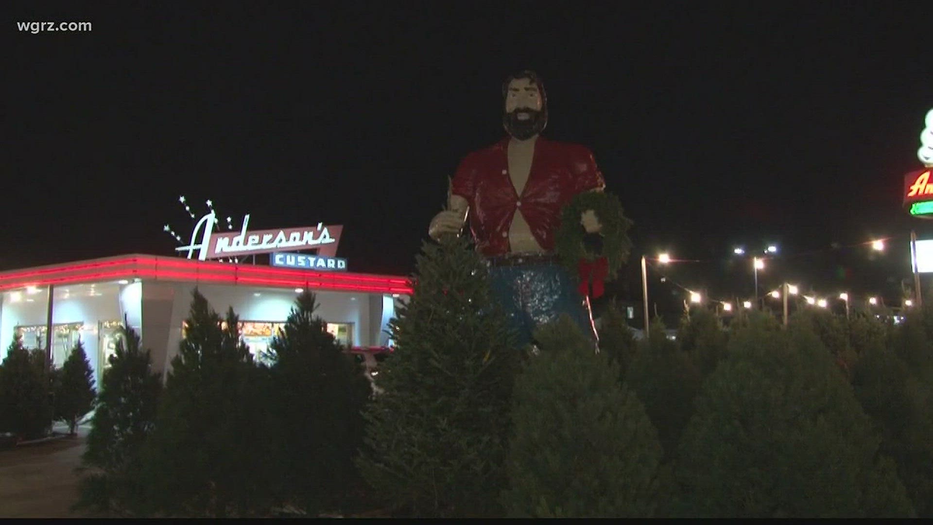 Paul Bunyan used to welcome visitors to more than just a Christmas tree lot.