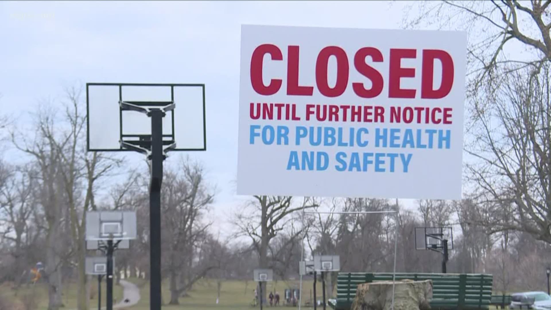 Similar to the warning from the city of Buffalo yesterday, Amherst is urging people who live there, 
to not use any playgrounds or athletic facilities.