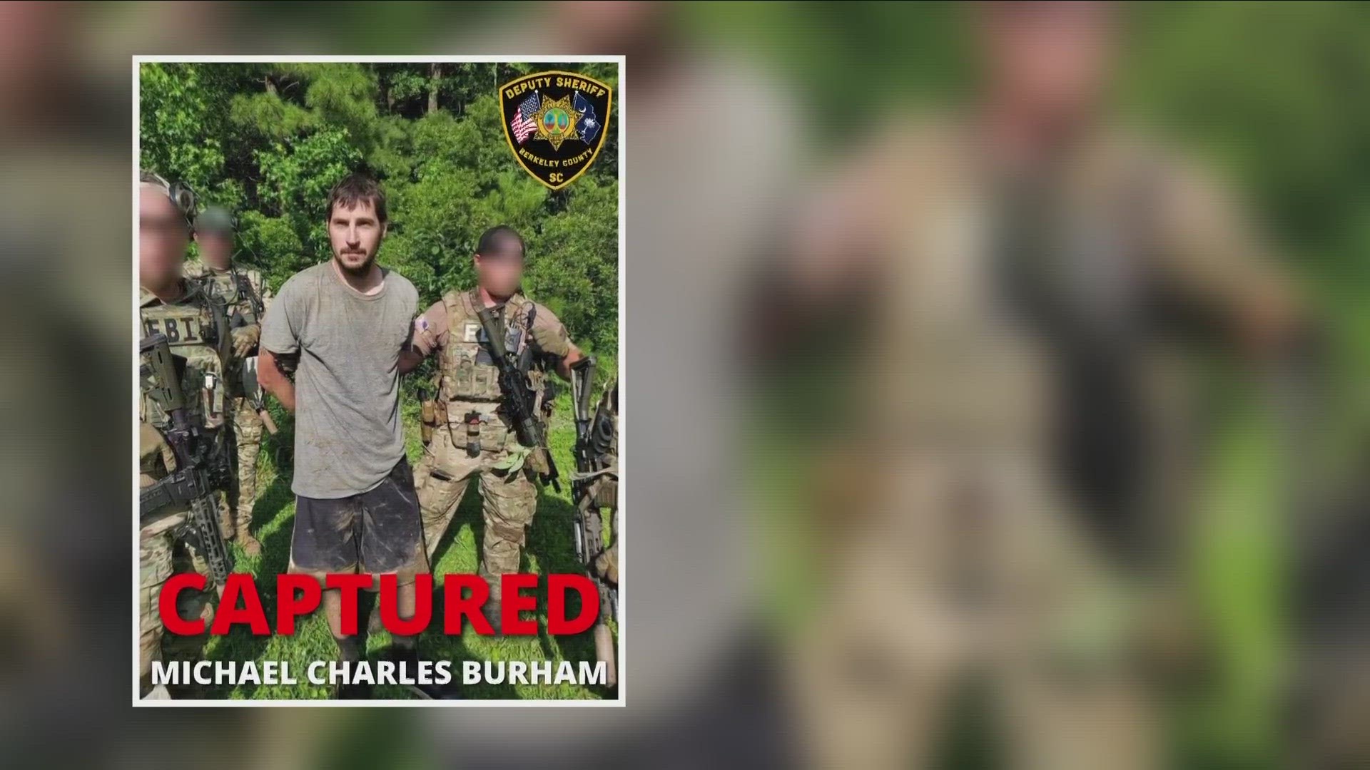 The FBI also released a letter Burham wrote to his father while running from authorities.