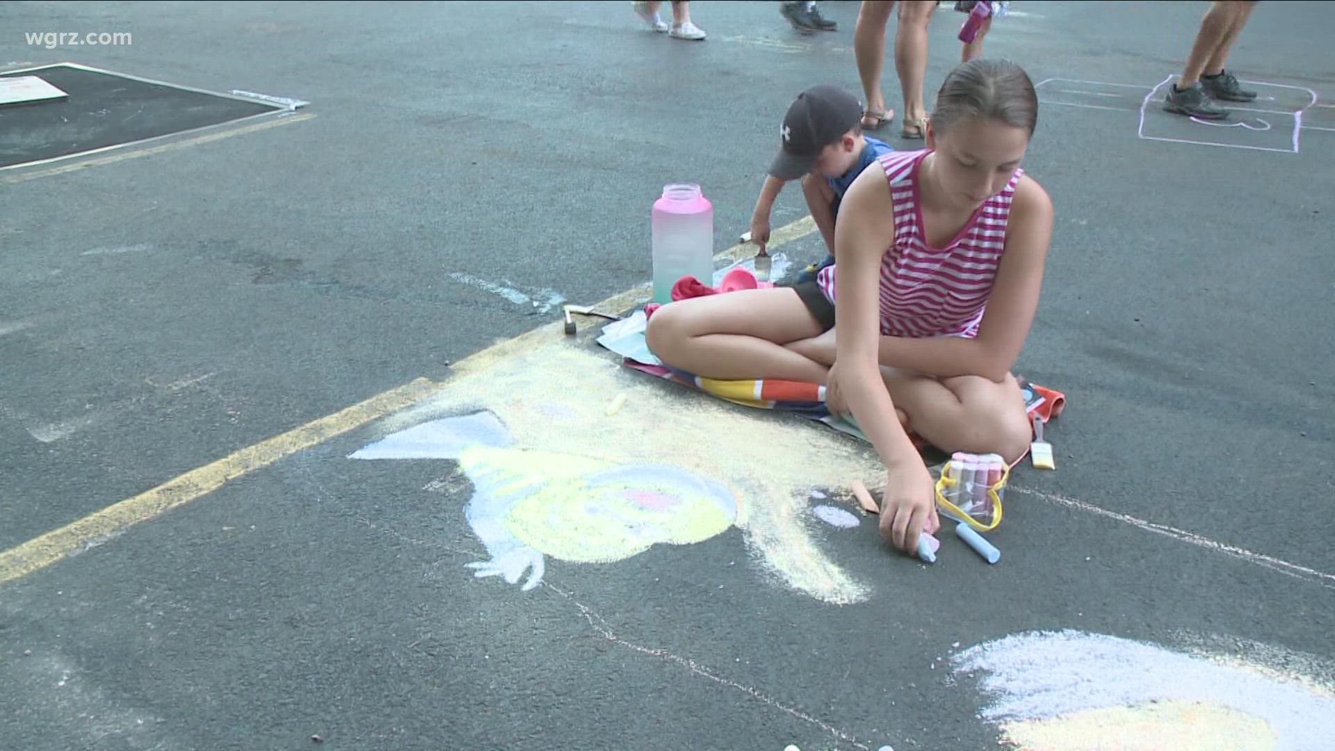 Today and tomorrow you can attend Chalkfest for free at Riverworks. This year theme is the 1980's.