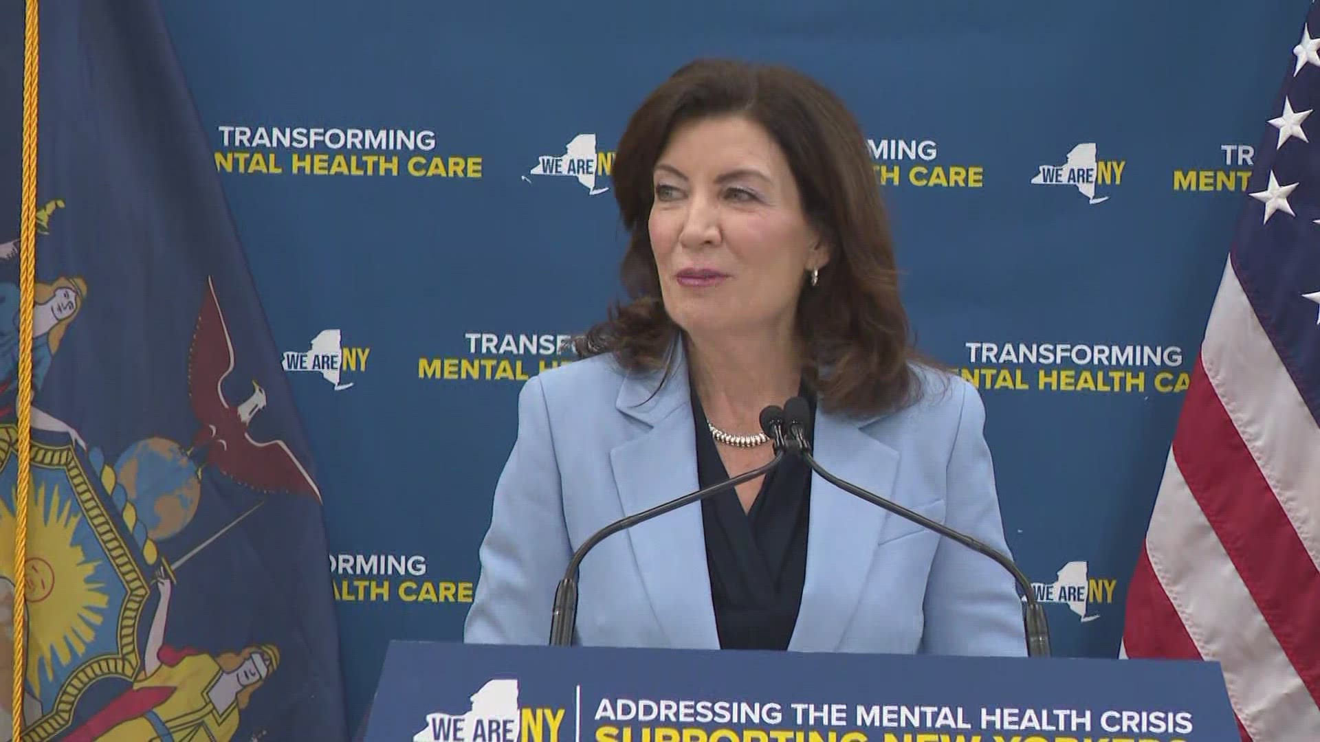 Gov. Kathy Hochul was in Buffalo to make the announcement.