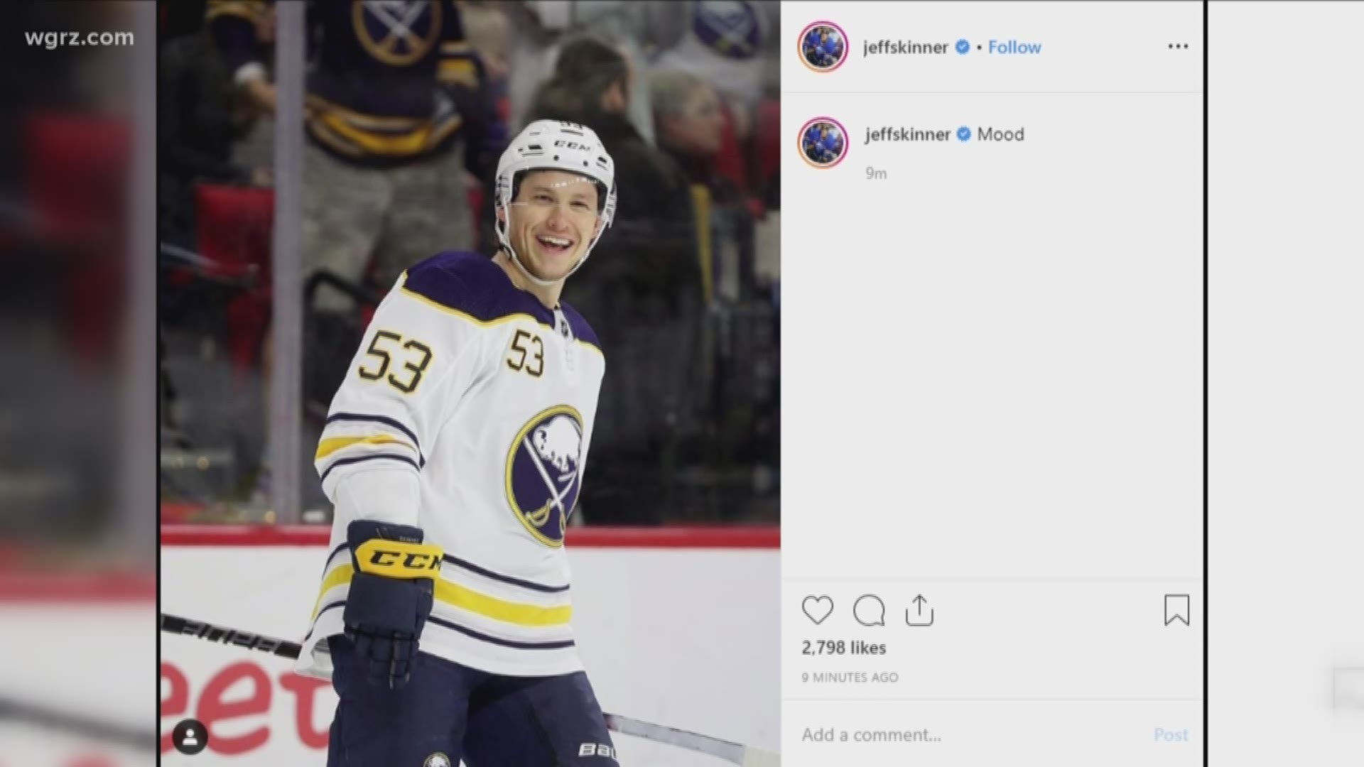 Jeff Skinner will be staying right here in Buffalo for the next 8 years.