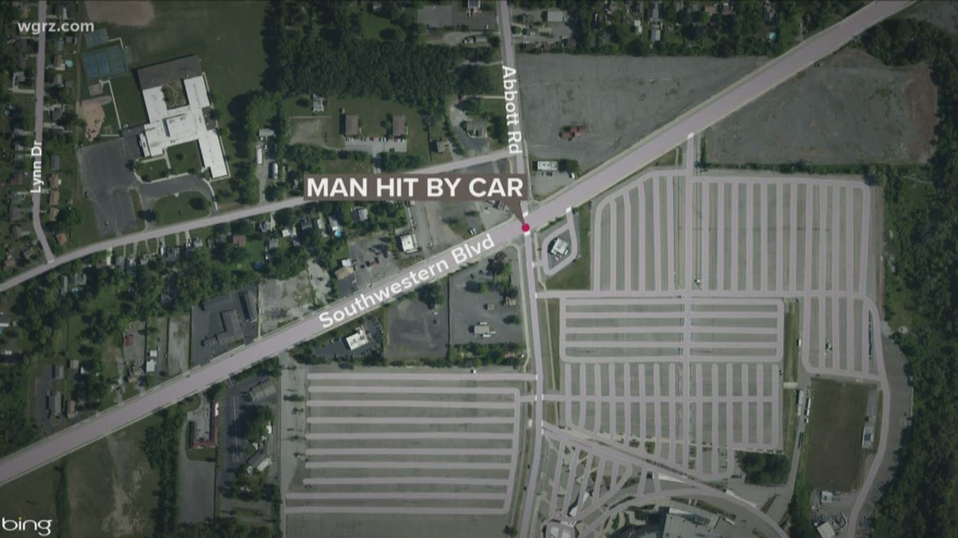 Orchard Park police confirmed that a 52-year-old man was hit by a car while crossing Southwestern Boulevard. It happened near Abbott Road not far from New Era Field.