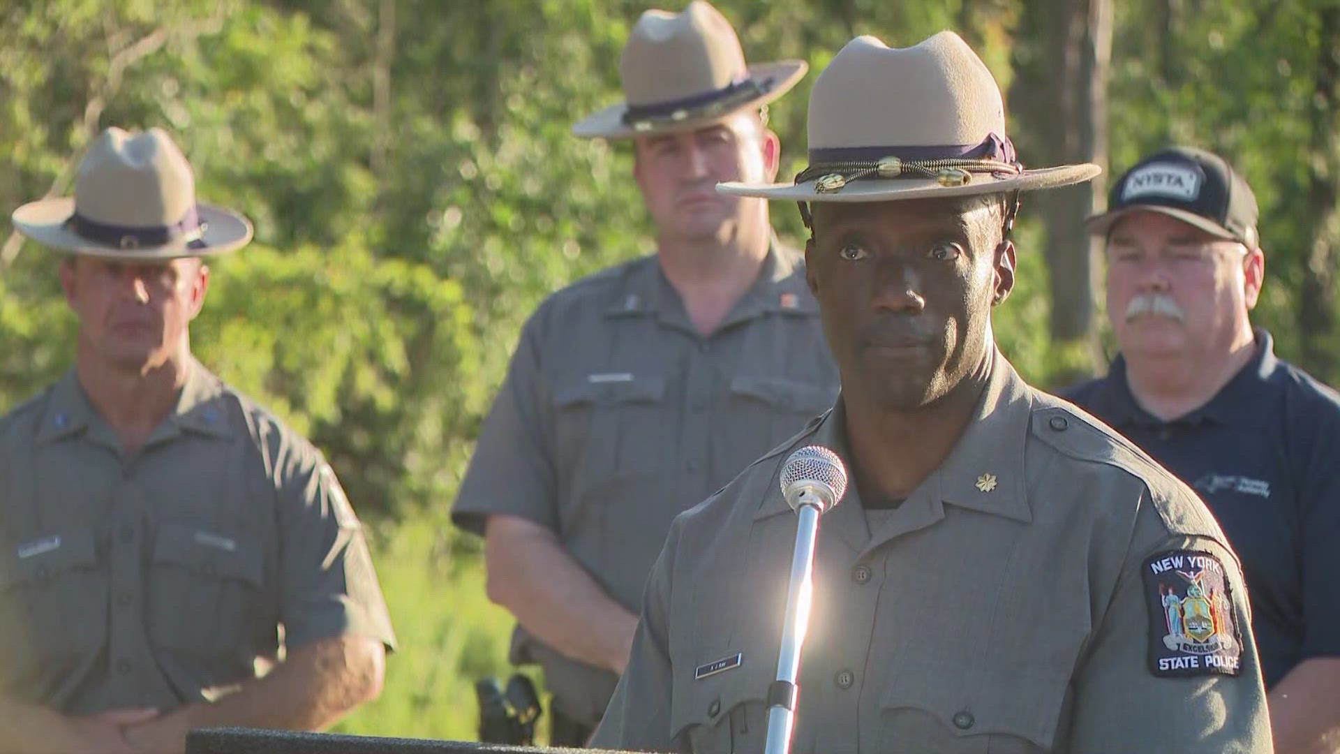 A tour bus carrying more than 50 passengers from Niagara Falls to New York City crashed and rolled over near Pembroke, killing five people and injuring many others.