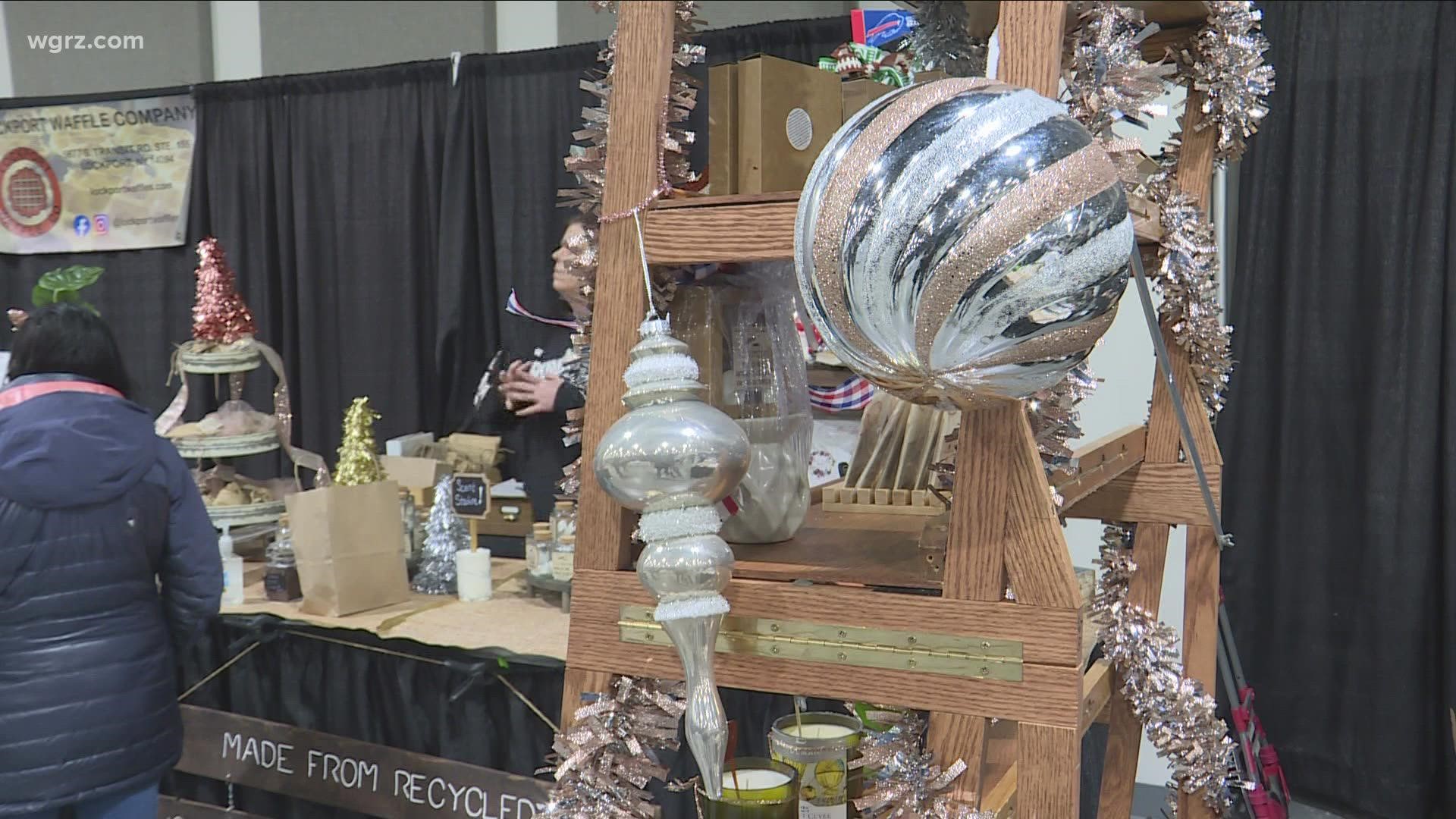 75 artisans and business owners showed off their work inside the Niagara Falls Event Center. They also had a petting zoo and other fun for families and shoppers