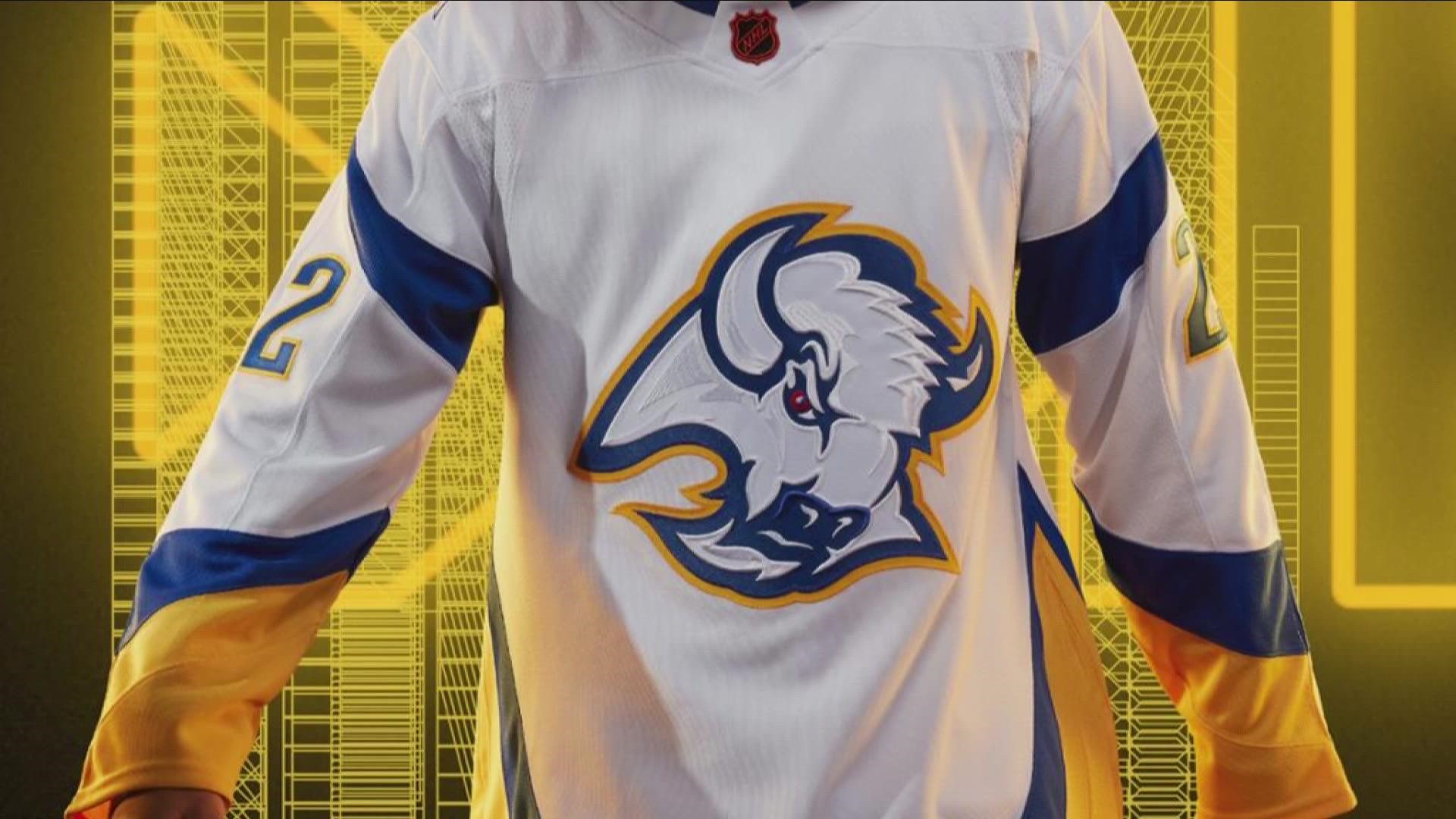 Sabres show off 'reverse retro' sweaters