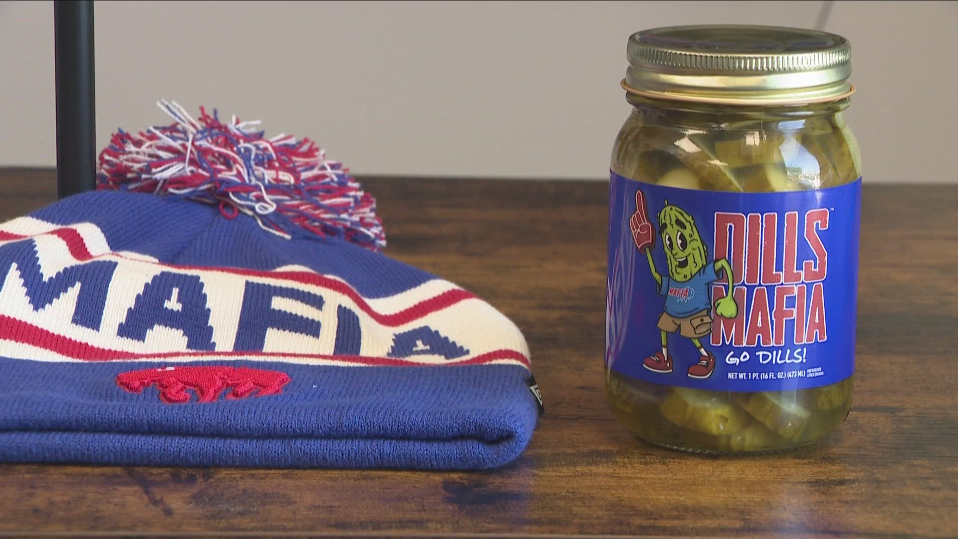 Dills Mafia' a Buffalo Bills-themed pickle jars is now available at Tops