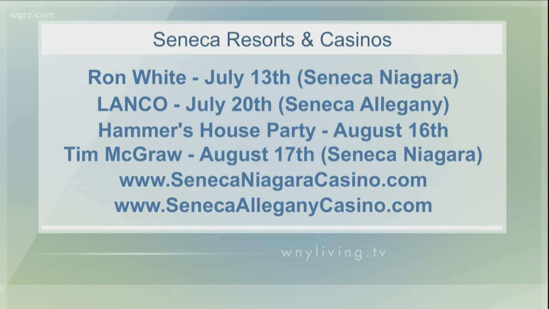 WNY Living - July 6 - Seneca Resorts & Casinos (SPONSORED CONTENT)