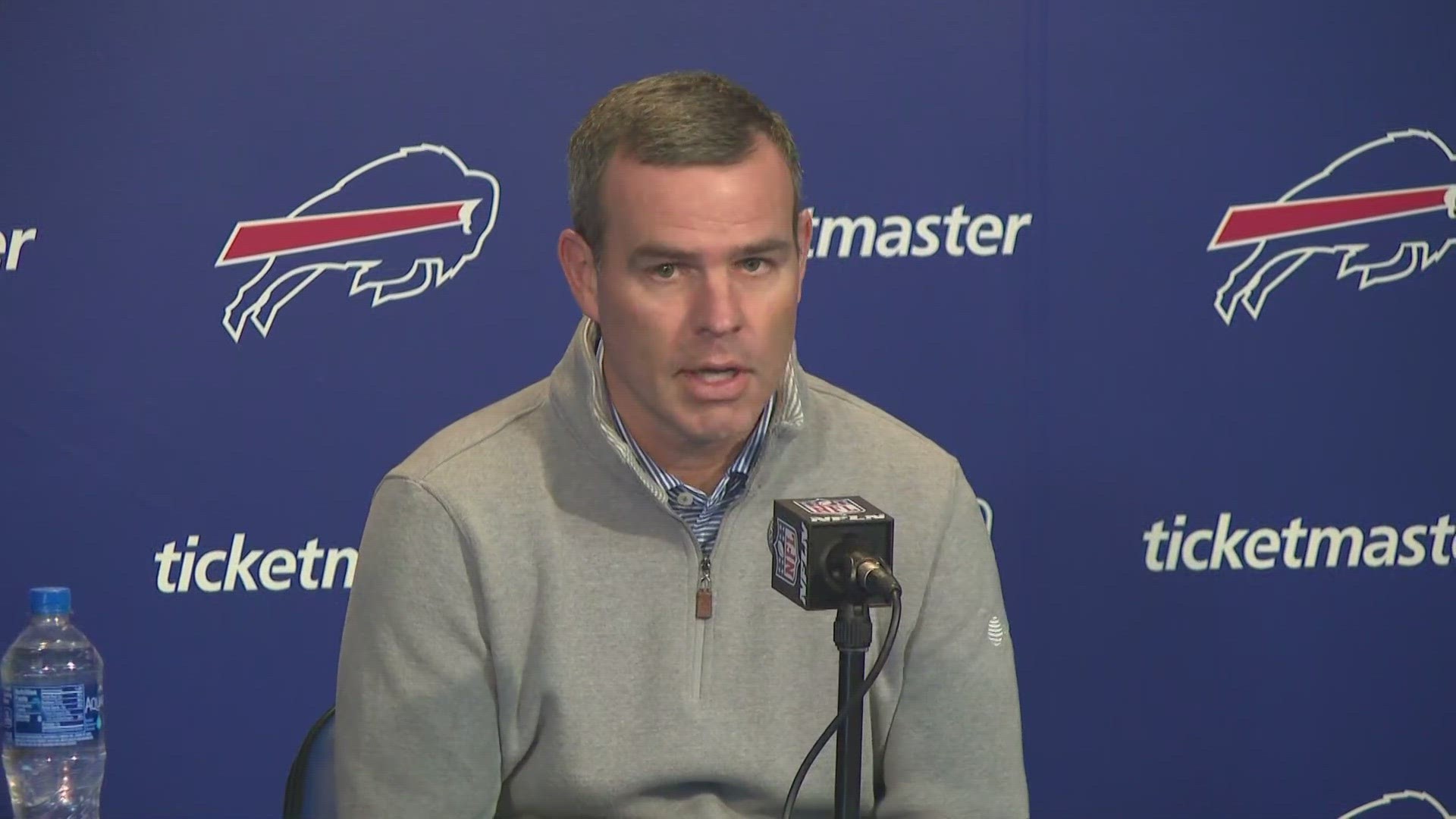 Buffalo Bills General Manager Brandon Beane speaks to the media after the end of the season.